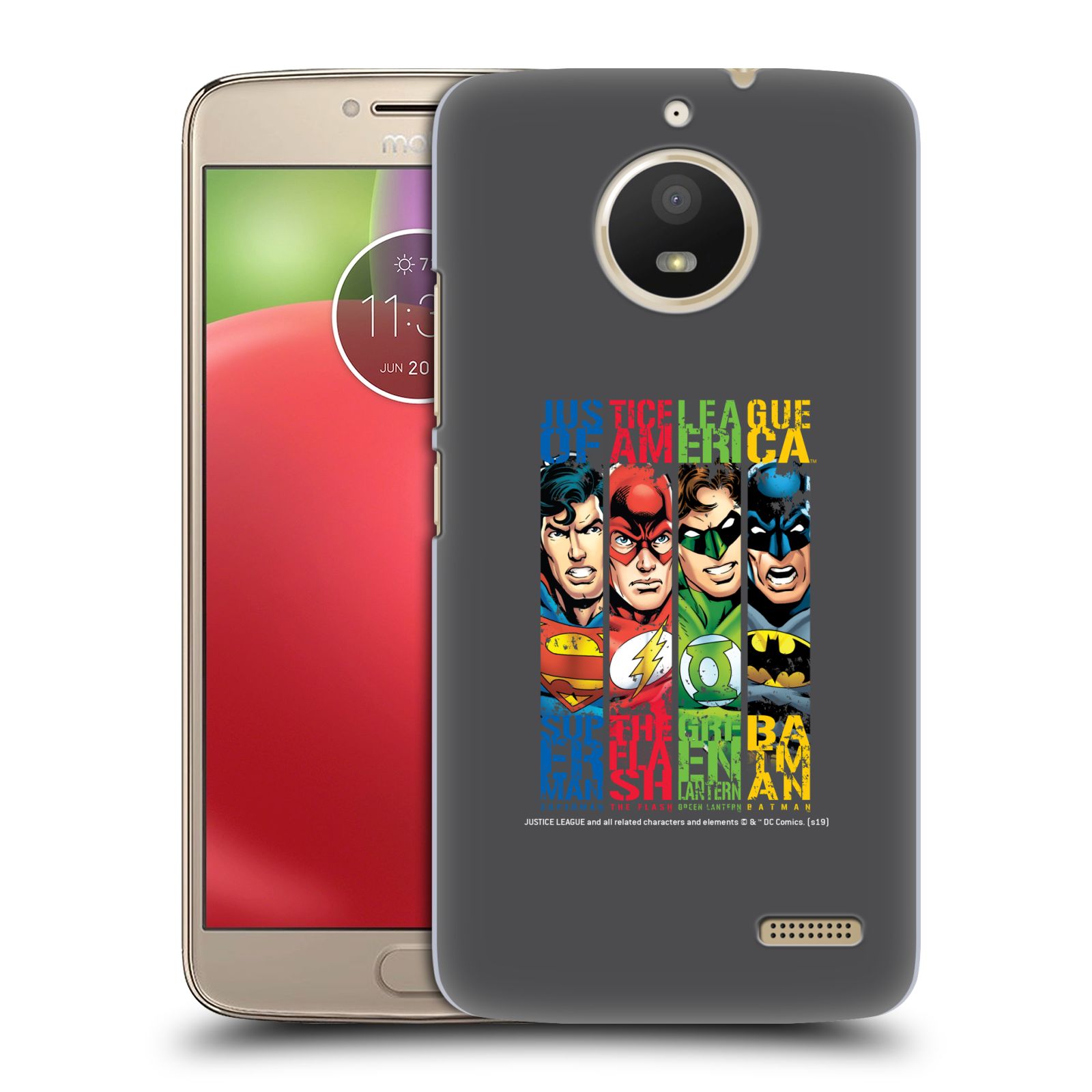 Pouzdro na mobil Lenovo Moto E4 - HEAD CASE - DC komix Liga Spravedlivých hrdinové
