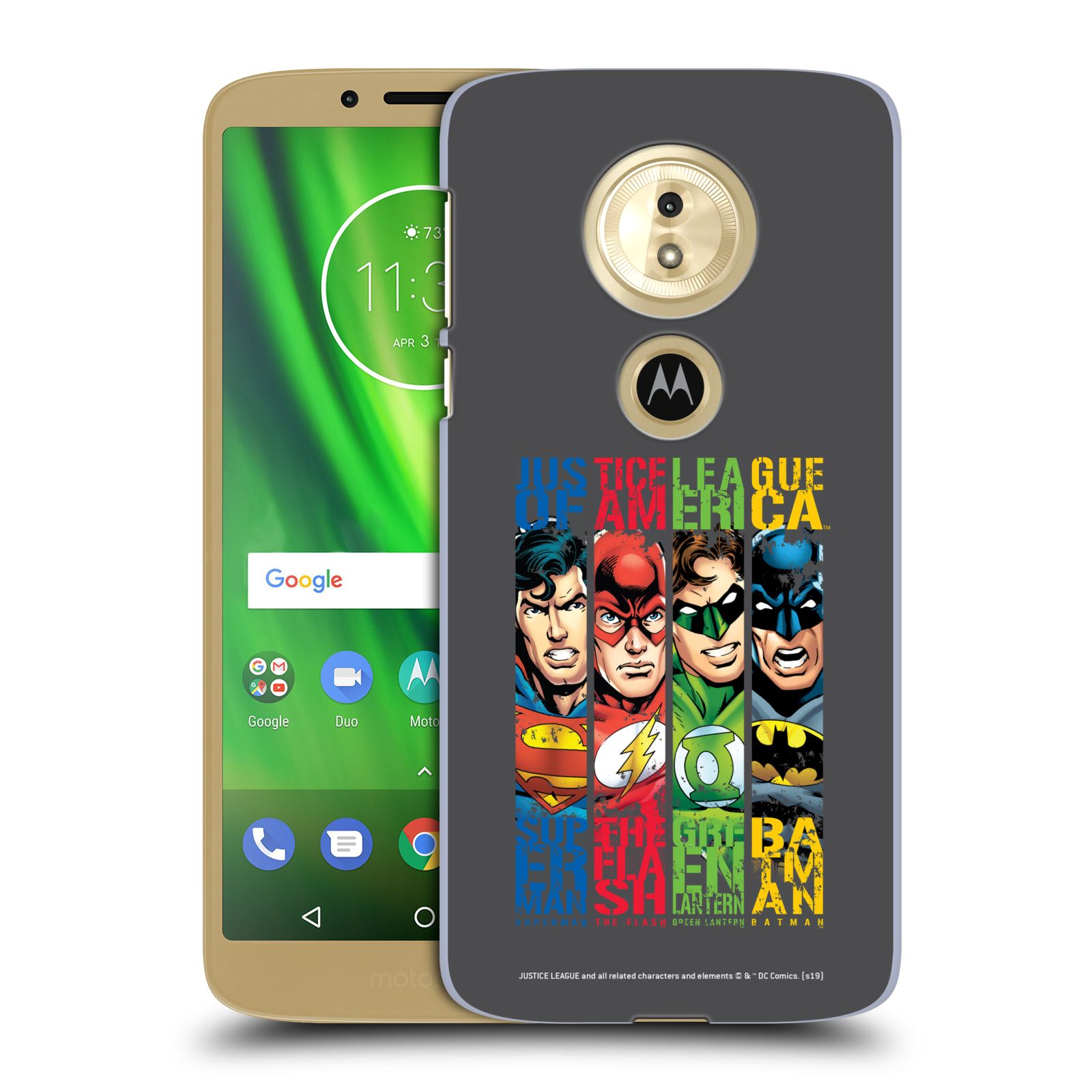 Pouzdro na mobil Motorola Moto E5 - HEAD CASE - DC komix Liga Spravedlivých hrdinové