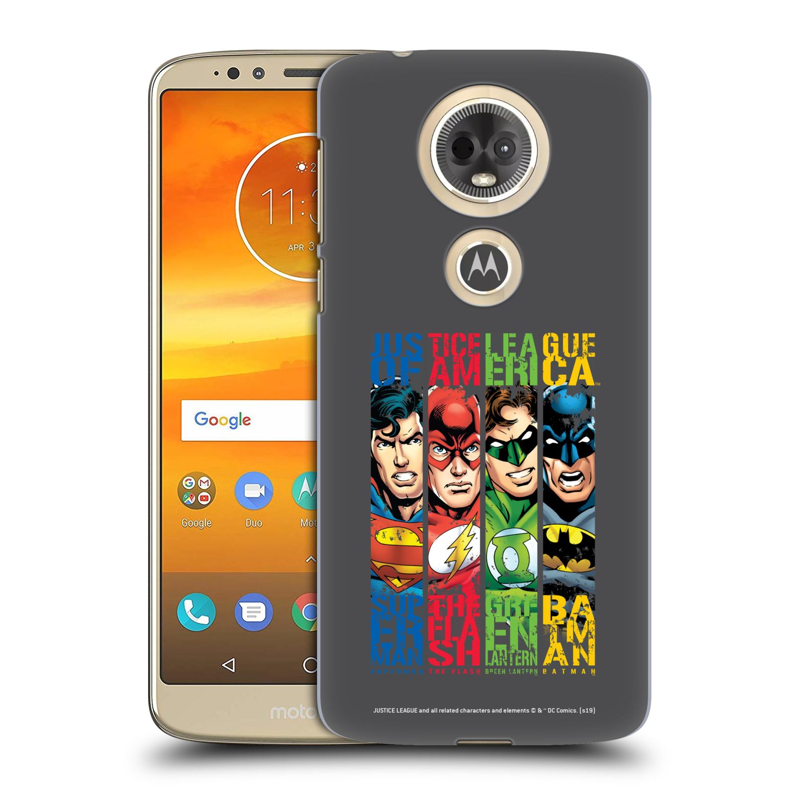 Pouzdro na mobil Motorola Moto E5 PLUS - HEAD CASE - DC komix Liga Spravedlivých hrdinové