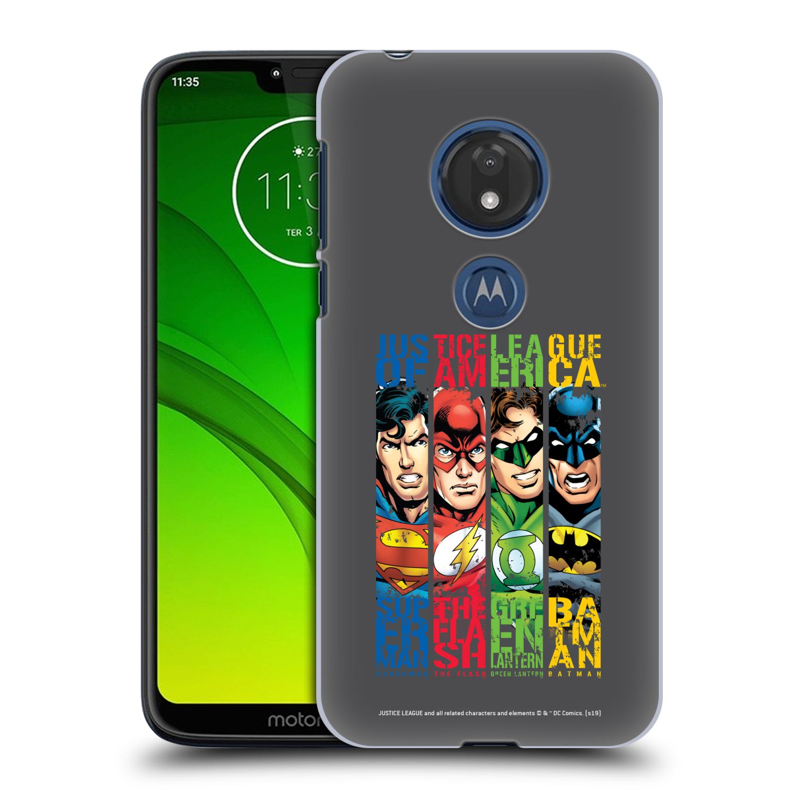 Pouzdro na mobil Motorola Moto G7 Play - HEAD CASE - DC komix Liga Spravedlivých hrdinové