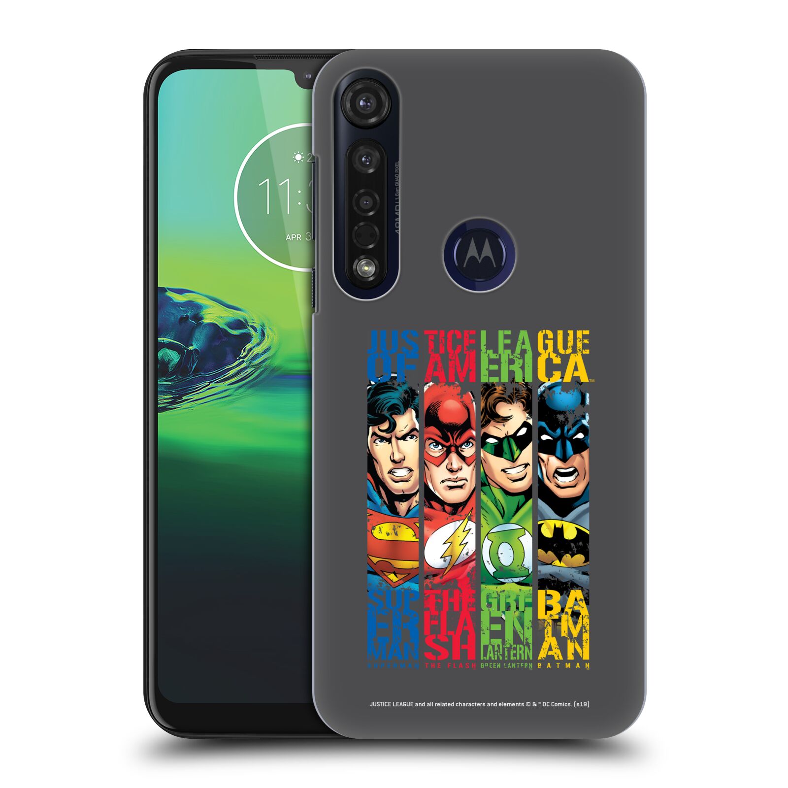 Pouzdro na mobil Motorola Moto G8 PLUS - HEAD CASE - DC komix Liga Spravedlivých hrdinové