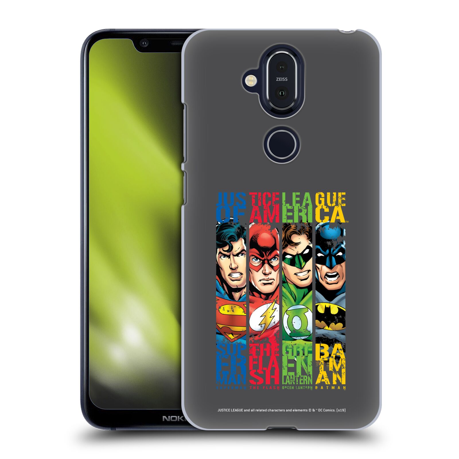 Pouzdro na mobil NOKIA 8.1 - HEAD CASE - DC komix Liga Spravedlivých hrdinové