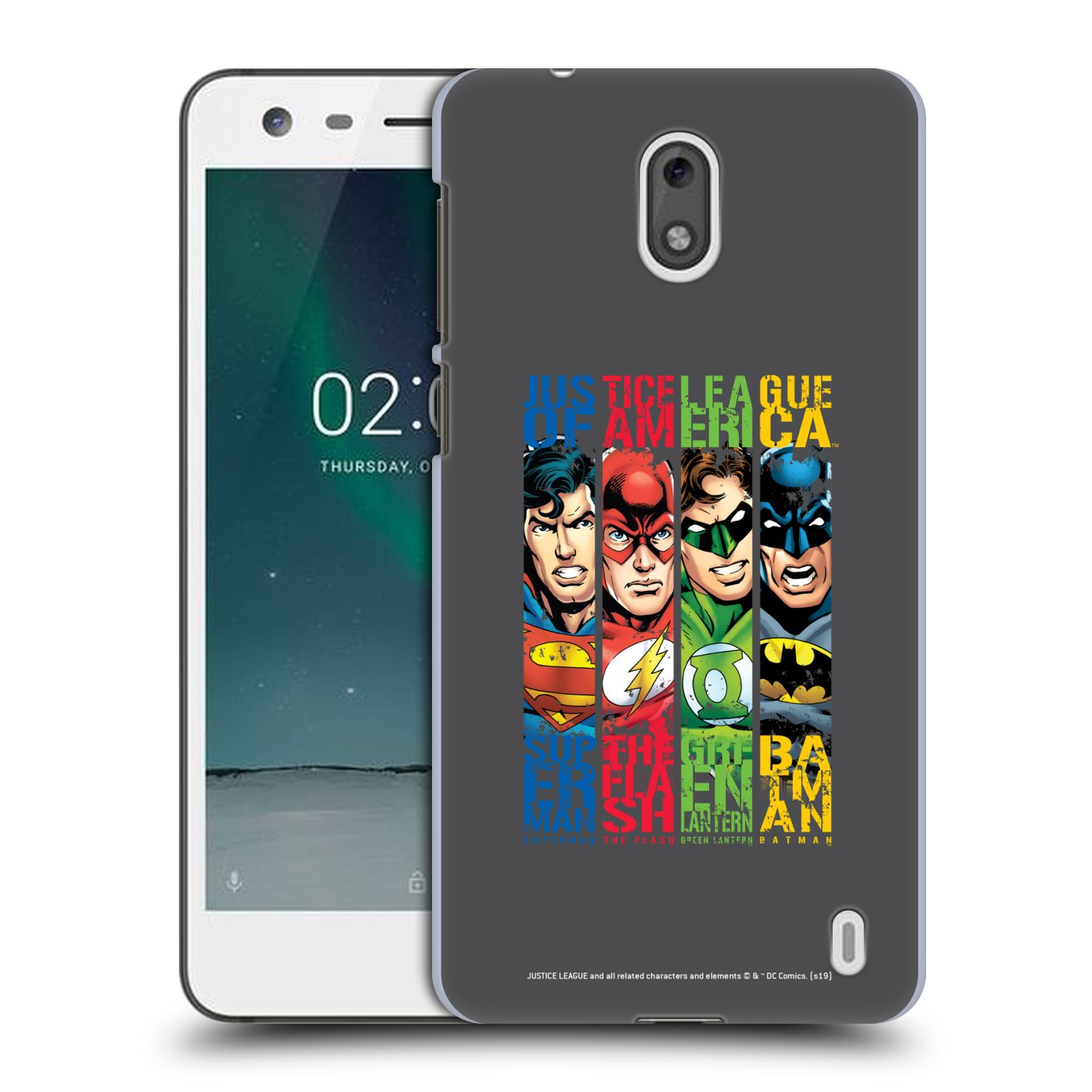 Pouzdro na mobil Nokia 2 - HEAD CASE - DC komix Liga Spravedlivých hrdinové