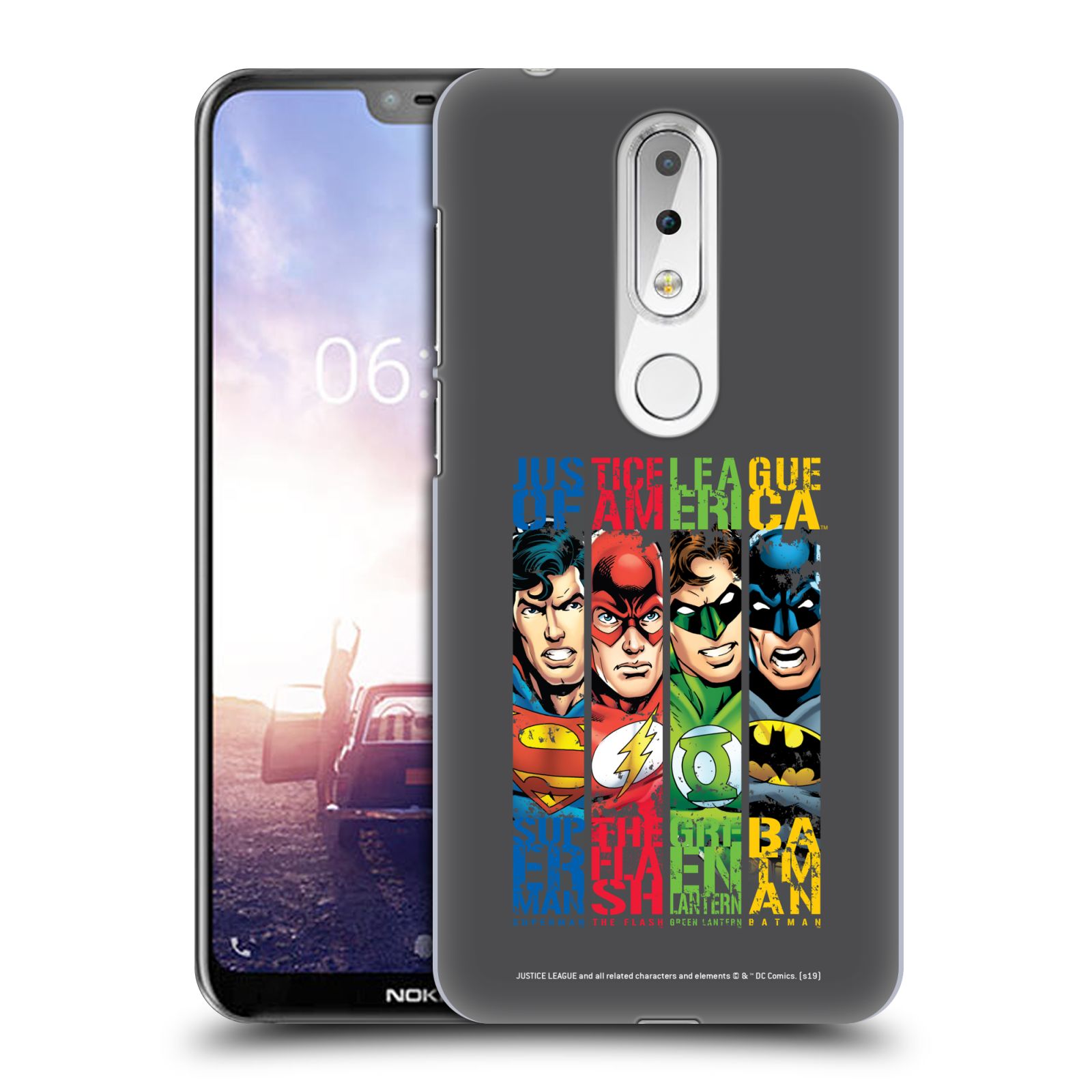 Pouzdro na mobil Nokia 6.1 PLUS - HEAD CASE - DC komix Liga Spravedlivých hrdinové