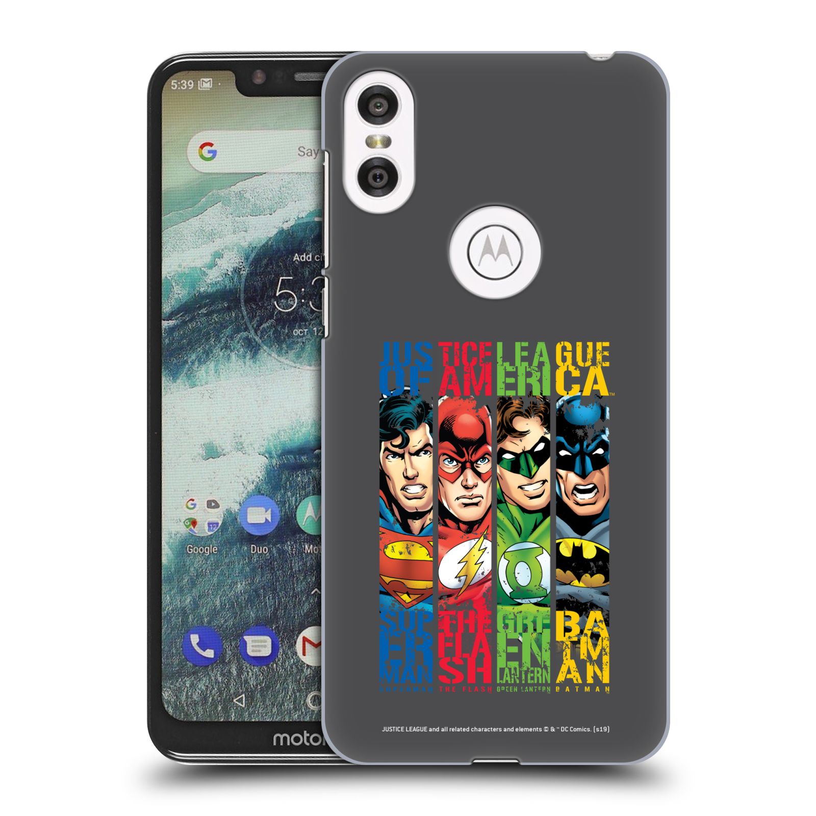 Pouzdro na mobil Motorola Moto ONE - HEAD CASE - DC komix Liga Spravedlivých hrdinové