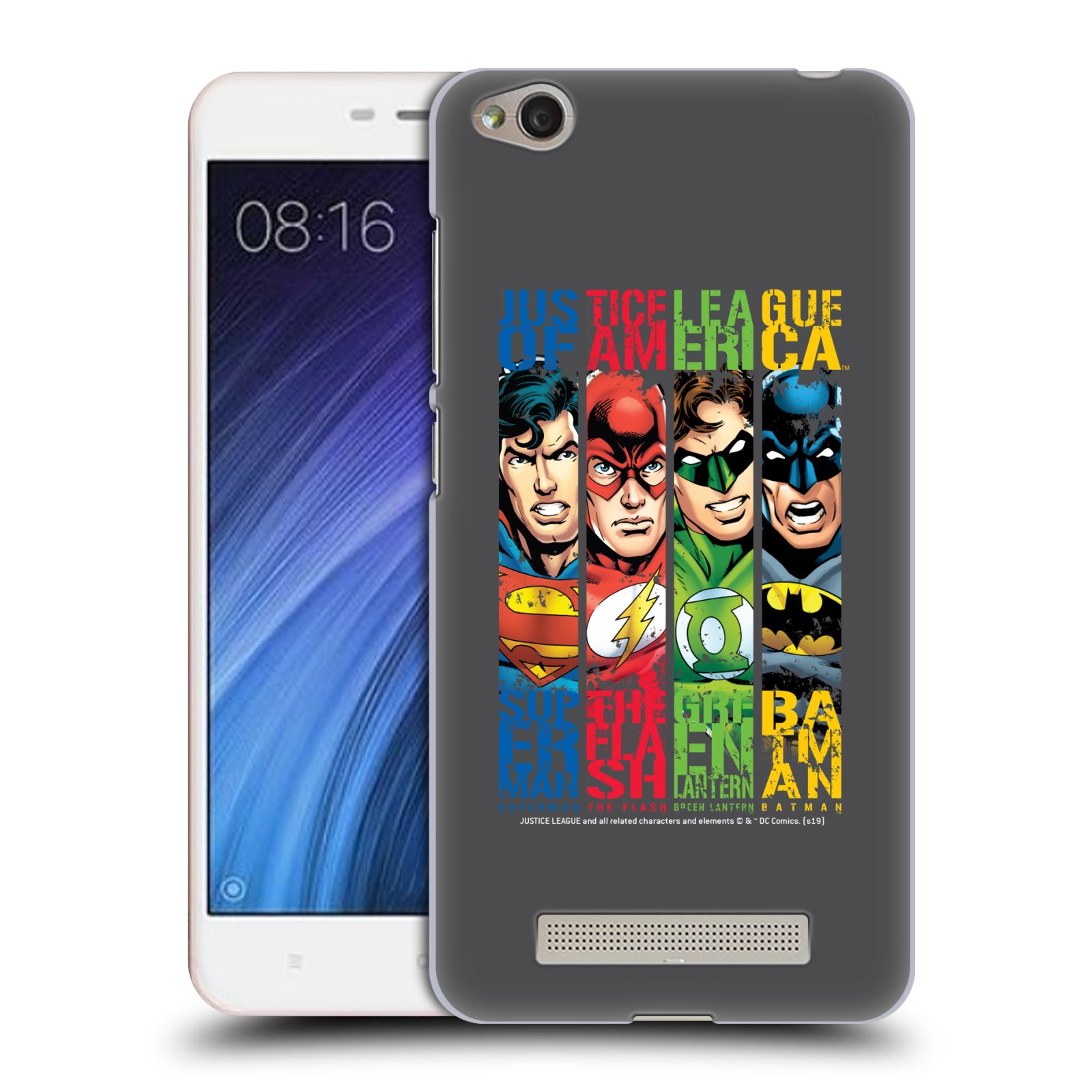 Pouzdro na mobil Xiaomi Redmi 4a - HEAD CASE - DC komix Liga Spravedlivých hrdinové