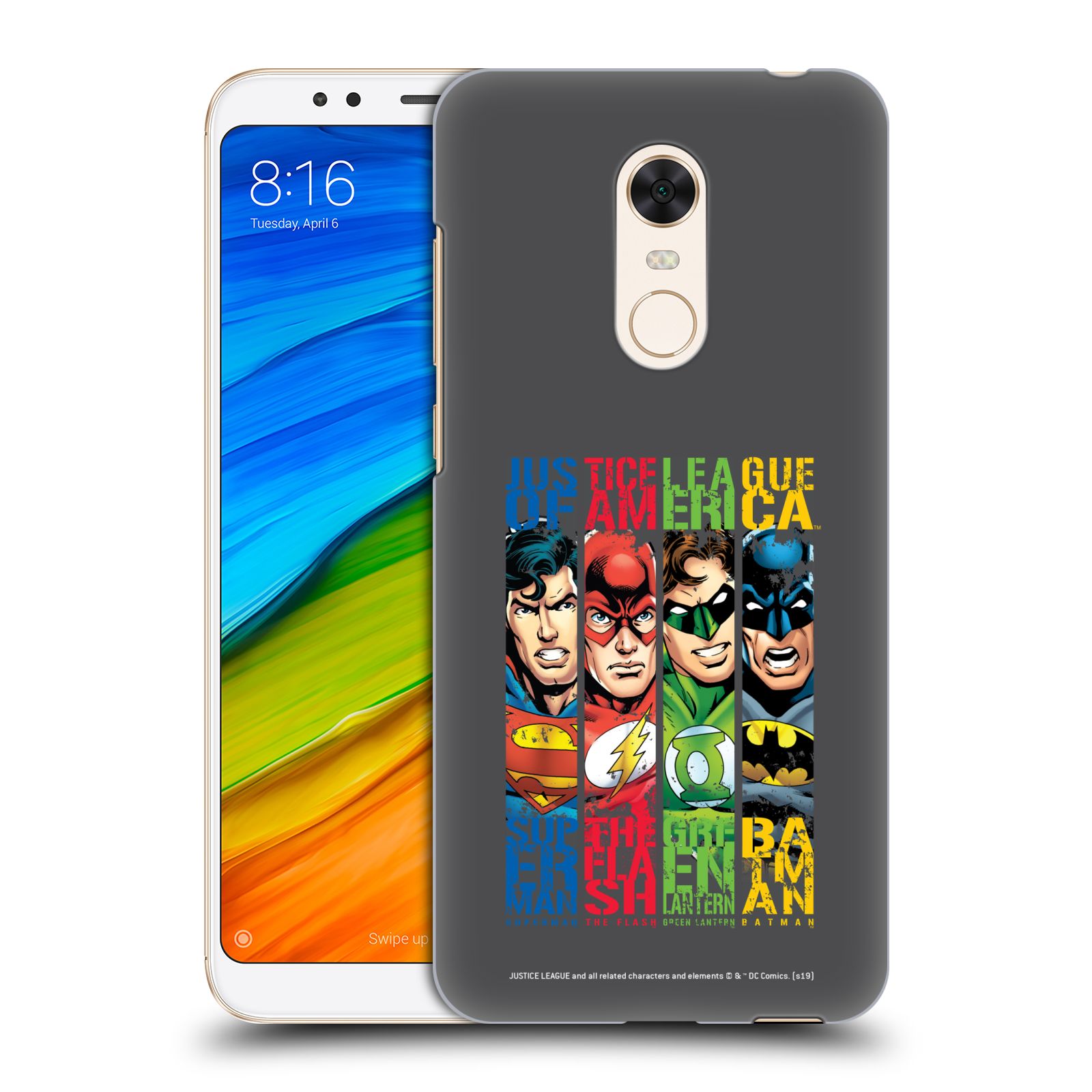 Pouzdro na mobil Xiaomi Redmi 5 PLUS (REDMI 5+) - HEAD CASE - DC komix Liga Spravedlivých hrdinové