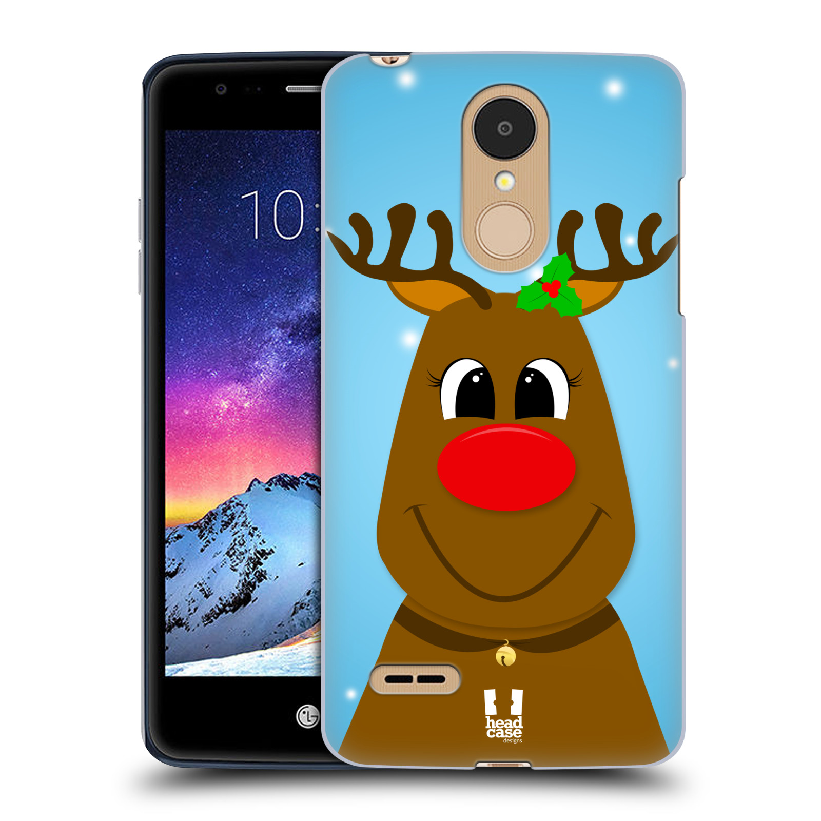 HEAD CASE plastový obal na mobil LG K9 / K8 2018 vzor Vánoční tváře kreslené SOB RUDOLF