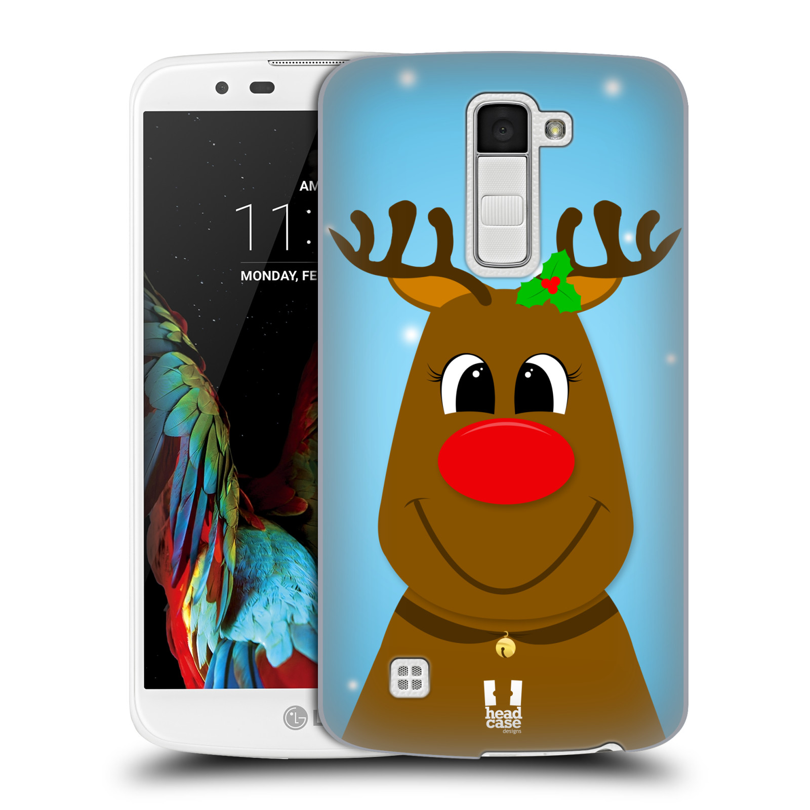 HEAD CASE plastový obal na mobil LG K10 vzor Vánoční tváře kreslené SOB RUDOLF