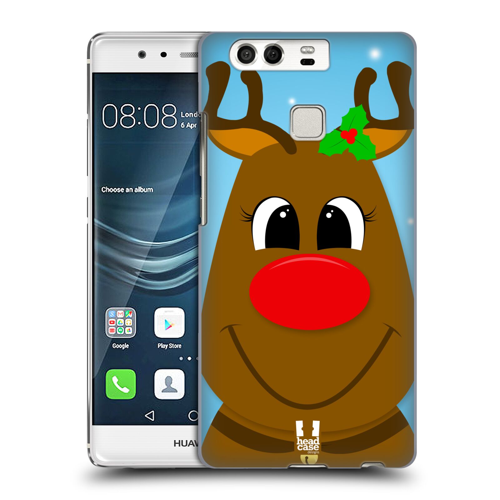 HEAD CASE plastový obal na mobil Huawei P9 / P9 DUAL SIM vzor Vánoční tváře kreslené SOB RUDOLF