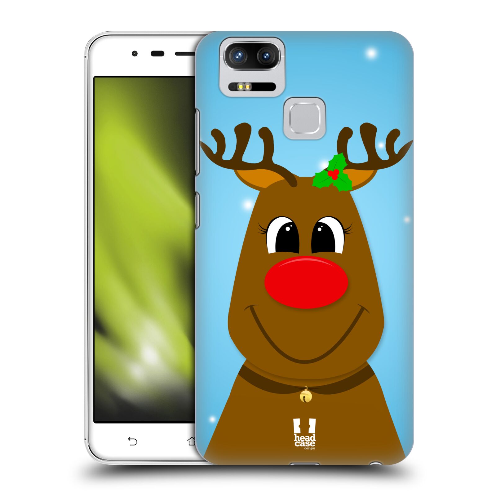 HEAD CASE plastový obal na mobil Asus Zenfone 3 Zoom ZE553KL vzor Vánoční tváře kreslené SOB RUDOLF