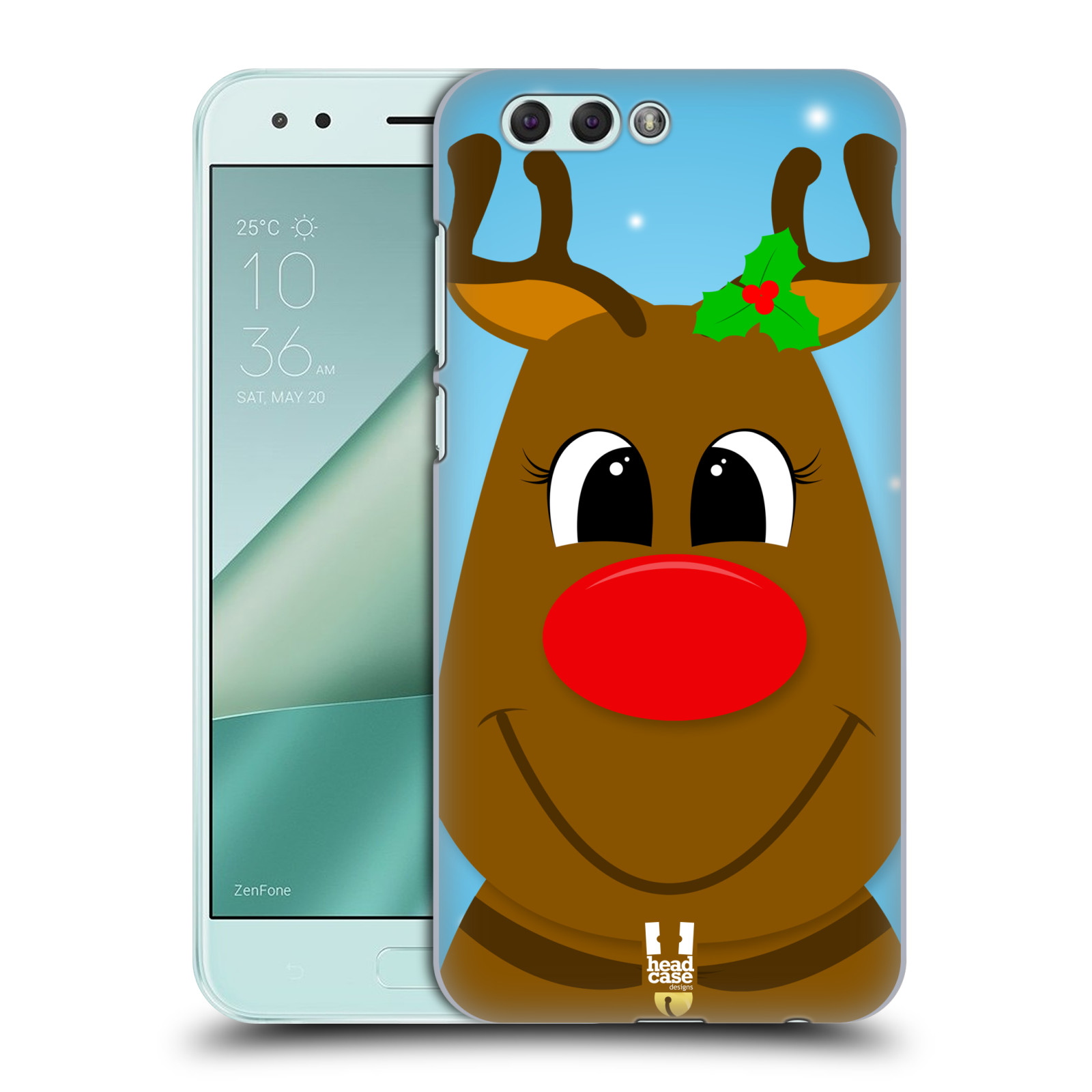 HEAD CASE plastový obal na mobil Asus Zenfone 4 ZE554KL vzor Vánoční tváře kreslené SOB RUDOLF