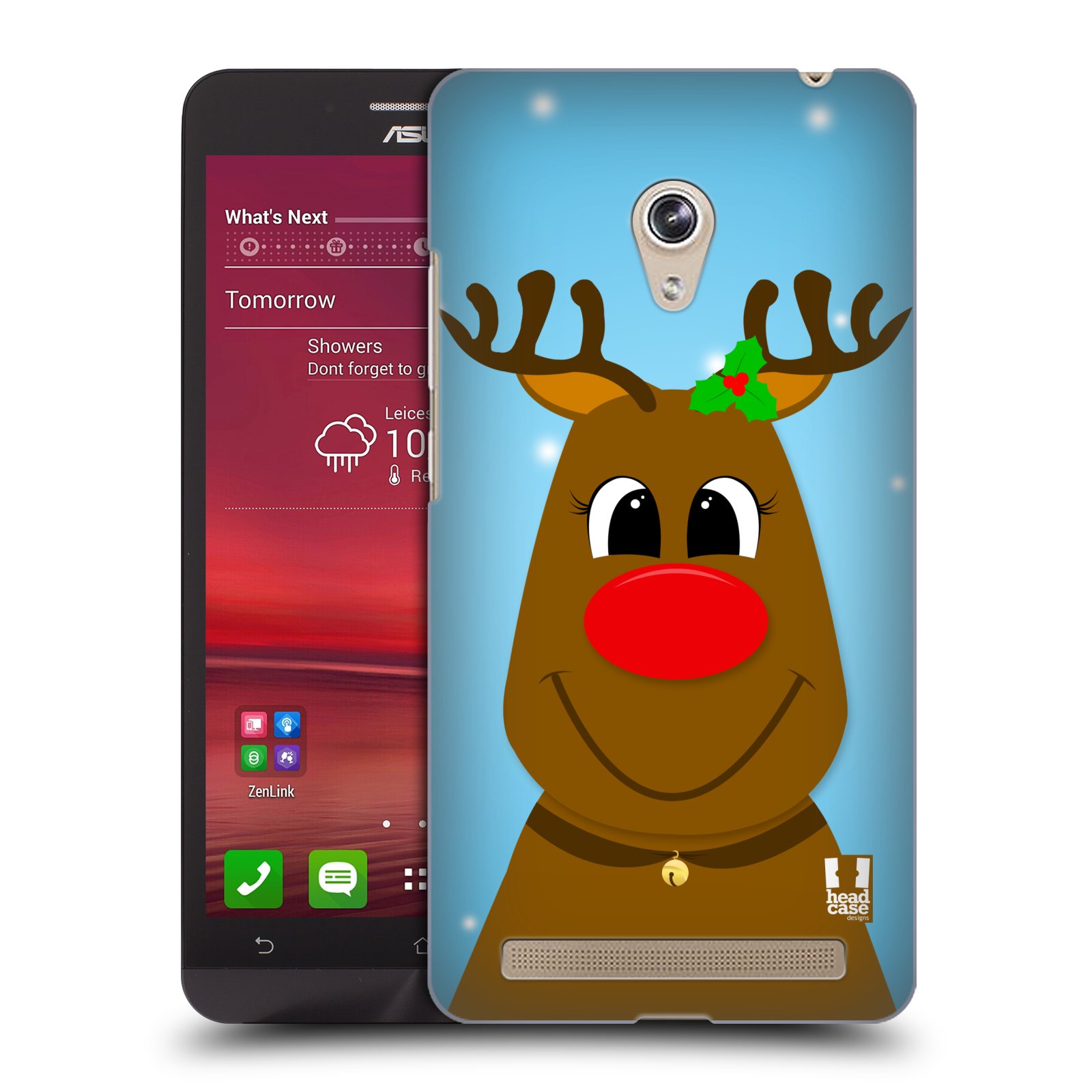 HEAD CASE plastový obal na mobil Asus Zenfone 6 vzor Vánoční tváře kreslené SOB RUDOLF