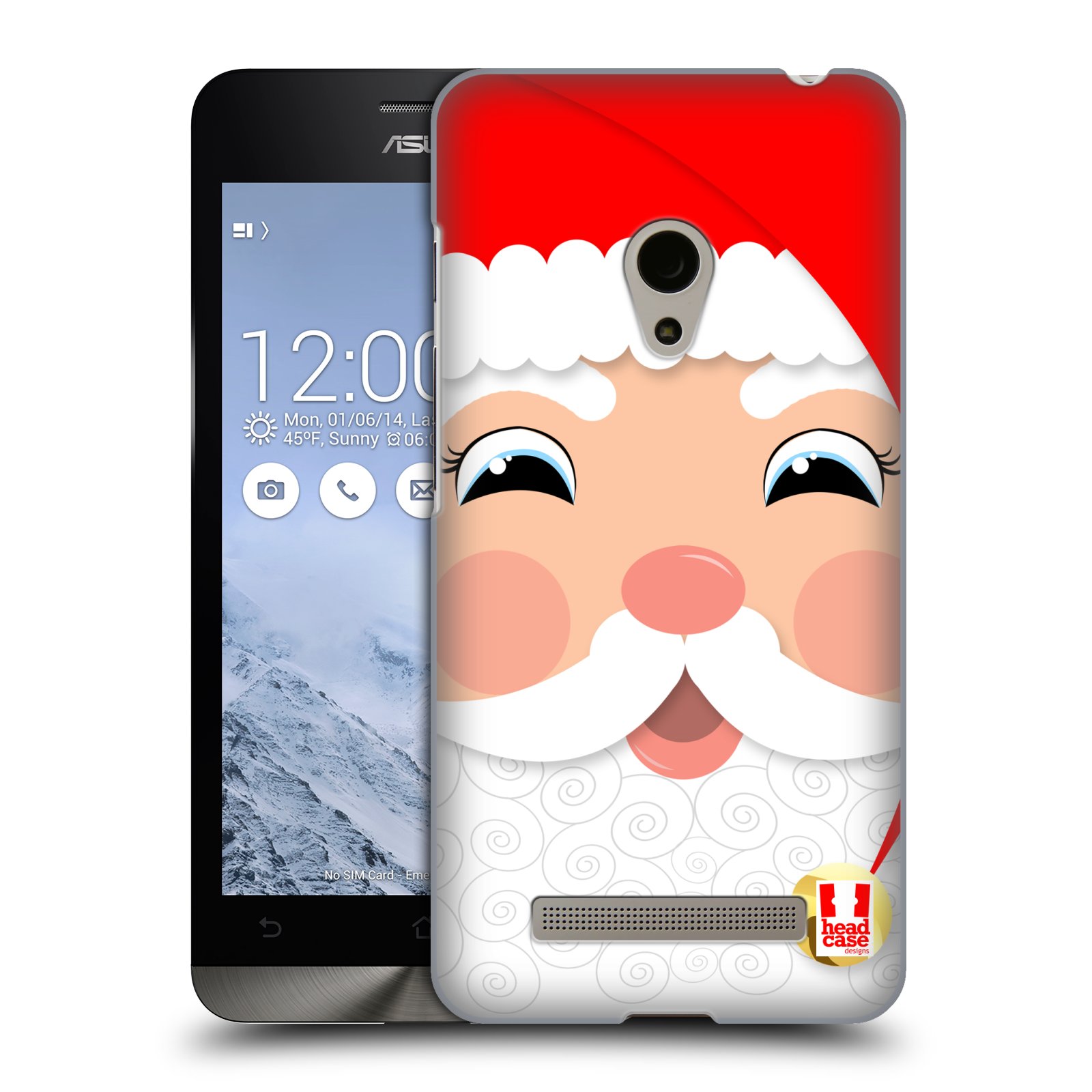 HEAD CASE plastový obal na mobil Asus Zenfone 5 vzor Vánoční tváře kreslené SANTA CLAUS