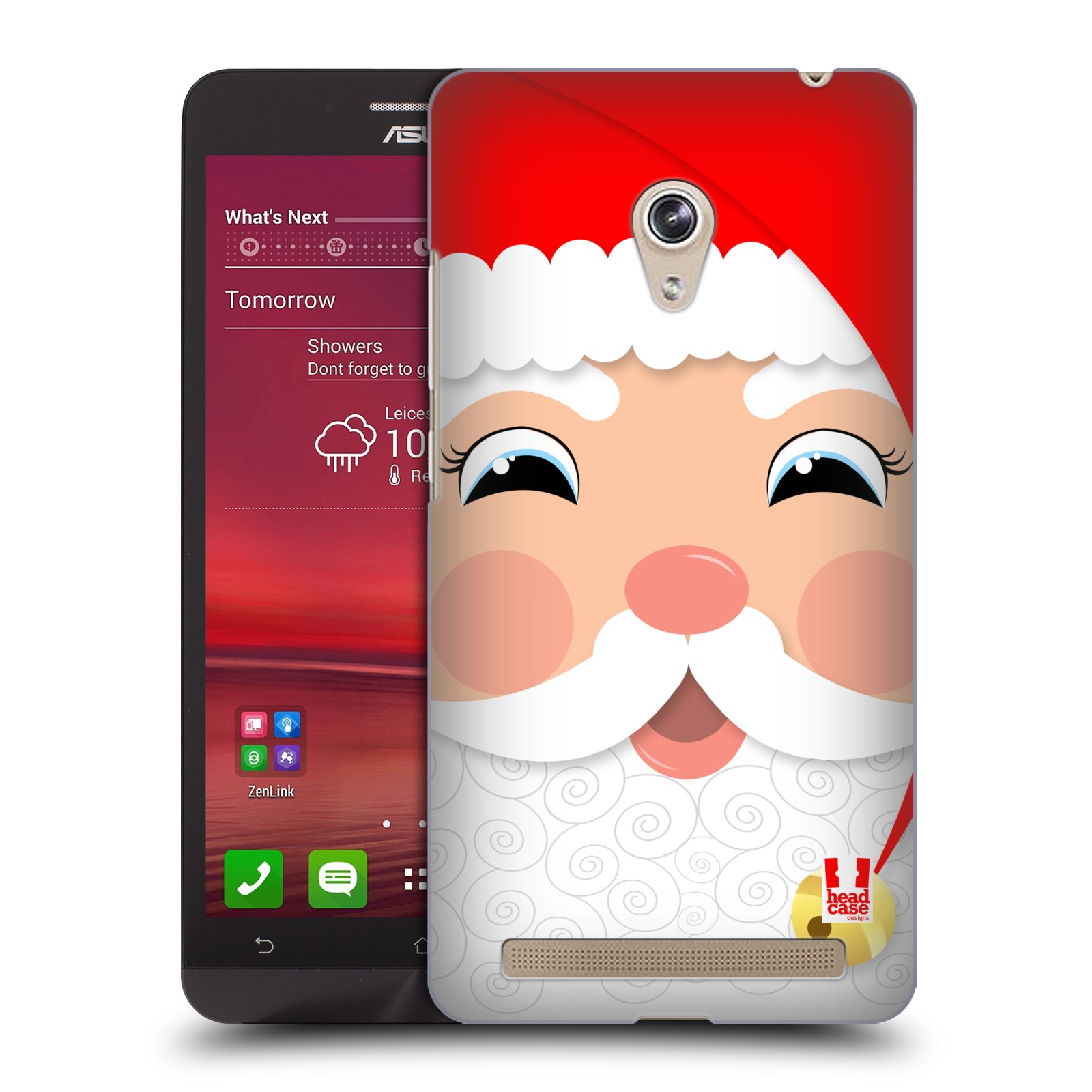 HEAD CASE plastový obal na mobil Asus Zenfone 6 vzor Vánoční tváře kreslené SANTA CLAUS