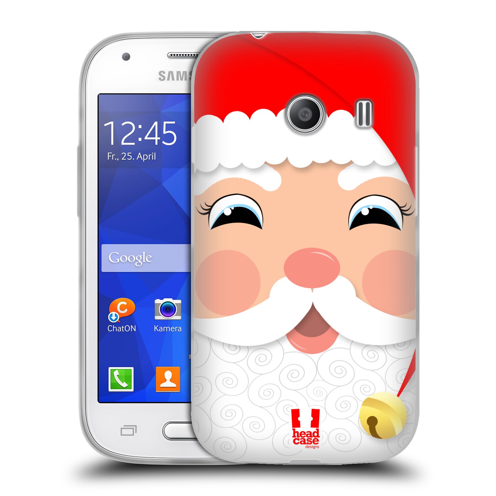 HEAD CASE silikonový obal na mobil Samsung Galaxy Ace Style (G310) vzor Vánoční tváře kreslené SANTA CLAUS