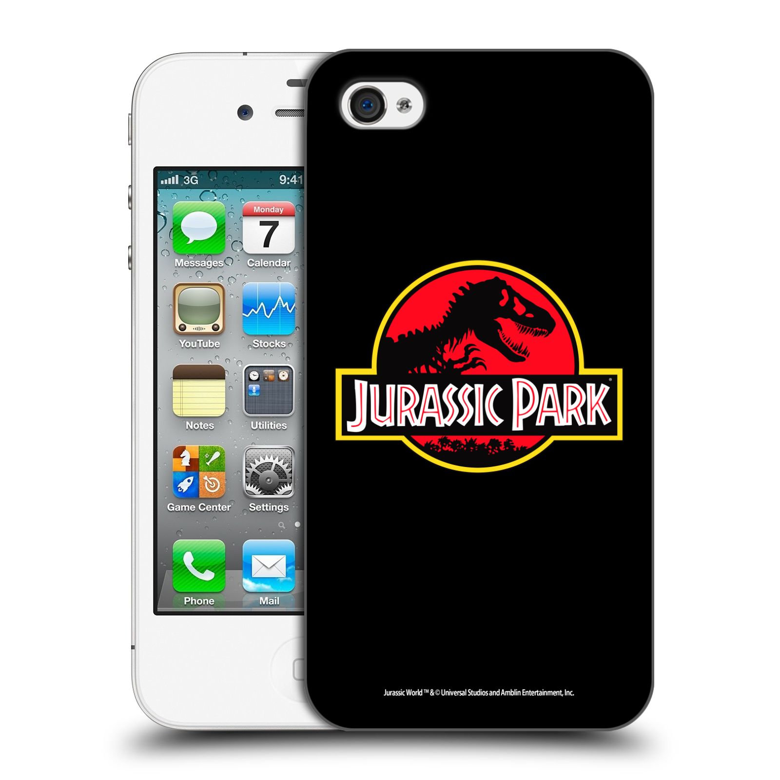 Zadní obal pro mobil Apple Iphone 4/4S - HEAD CASE - Jurský Park - Logo