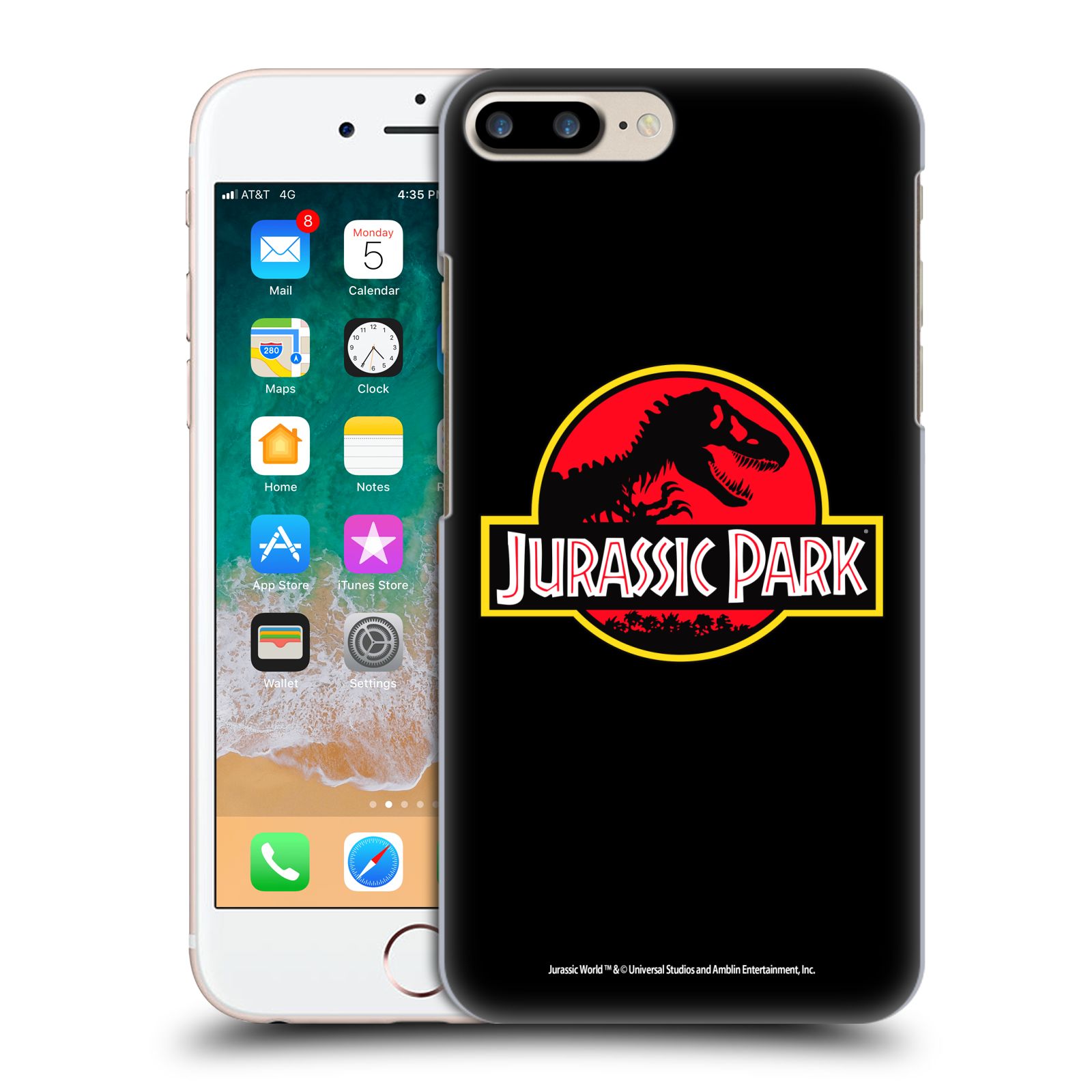 Zadní obal pro mobil Apple Iphone 7+ /  8+ - HEAD CASE - Jurský Park - Logo