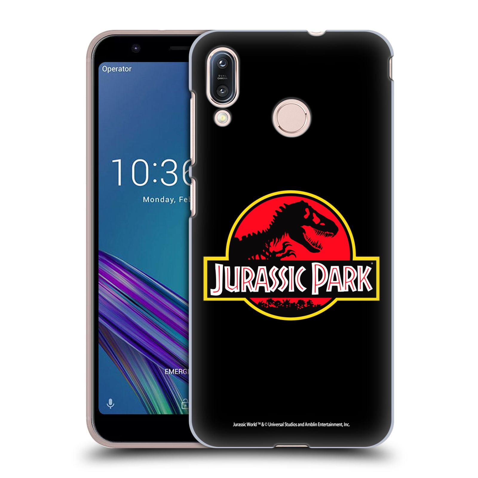 Zadní obal pro mobil Asus Zenfone Max (M1) ZB555KL - HEAD CASE - Jurský Park - Logo
