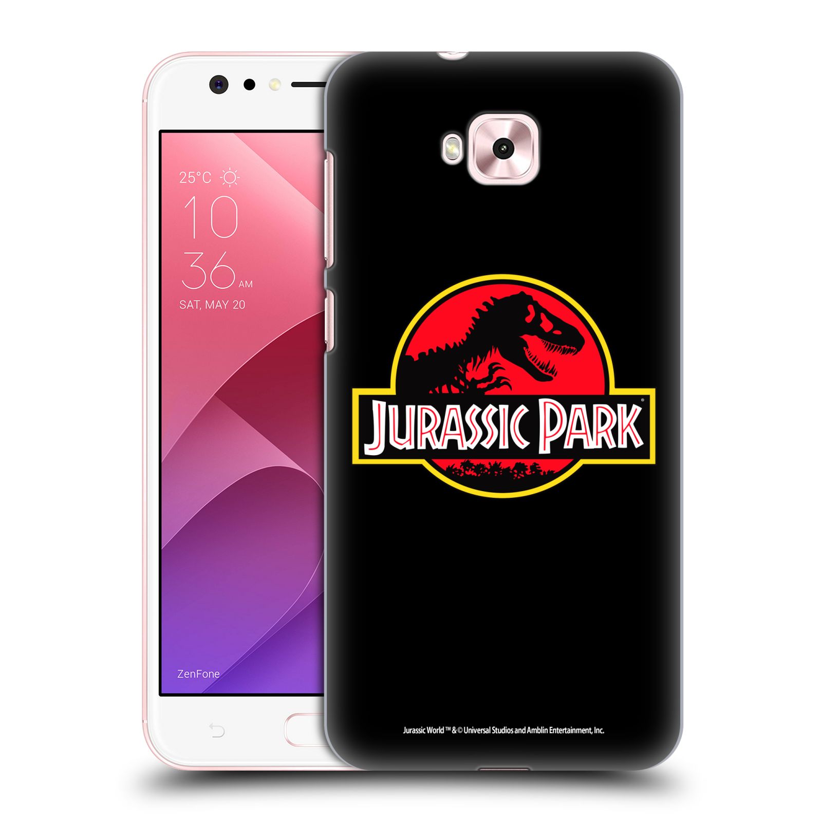Zadní obal pro mobil Asus Zenfone 4 Selfie ZD553KL - HEAD CASE - Jurský Park - Logo
