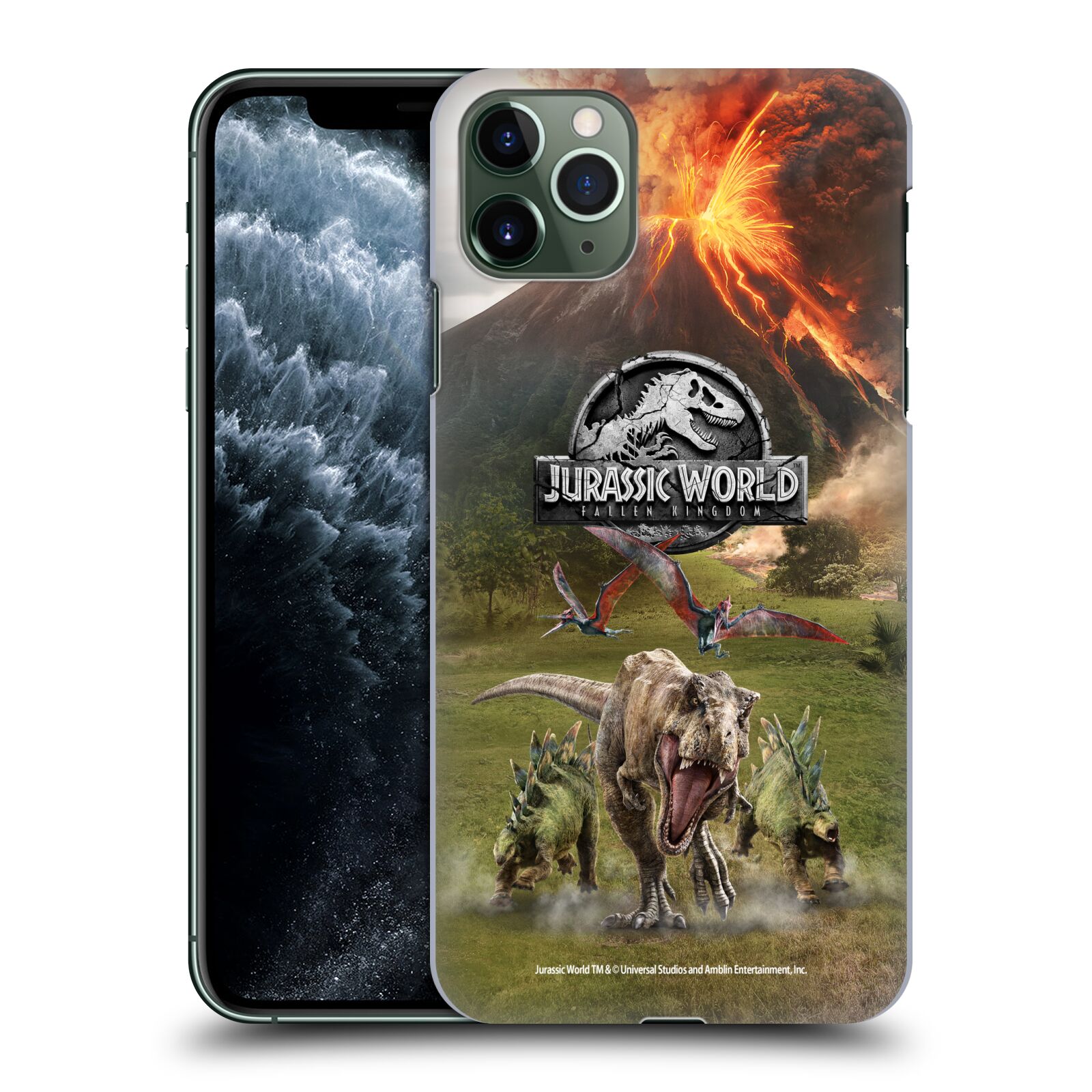 Zadní obal pro mobil Apple Iphone 11 PRO MAX - HEAD CASE - Jurský Svět - Dinosauři sopka
