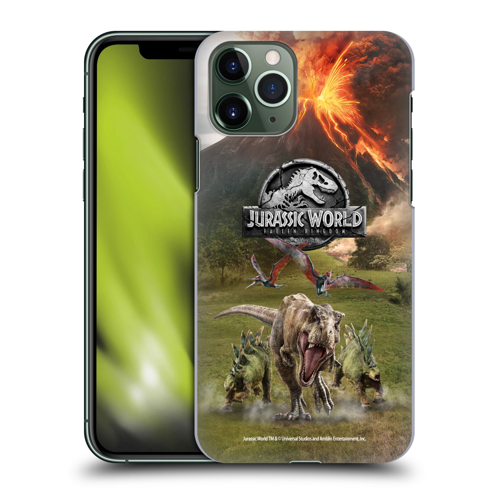Zadní obal pro mobil Apple Iphone 11 PRO - HEAD CASE - Jurský Svět - Dinosauři sopka