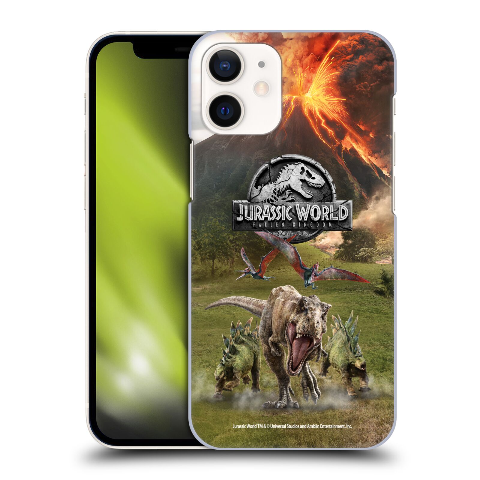 Zadní obal pro mobil Apple iPhone 12 MINI - HEAD CASE - Jurský Svět - Dinosauři sopka