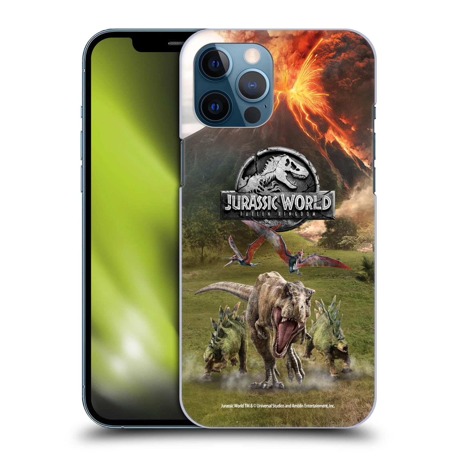 Zadní obal pro mobil Apple iPhone 12 PRO MAX - HEAD CASE - Jurský Svět - Dinosauři sopka