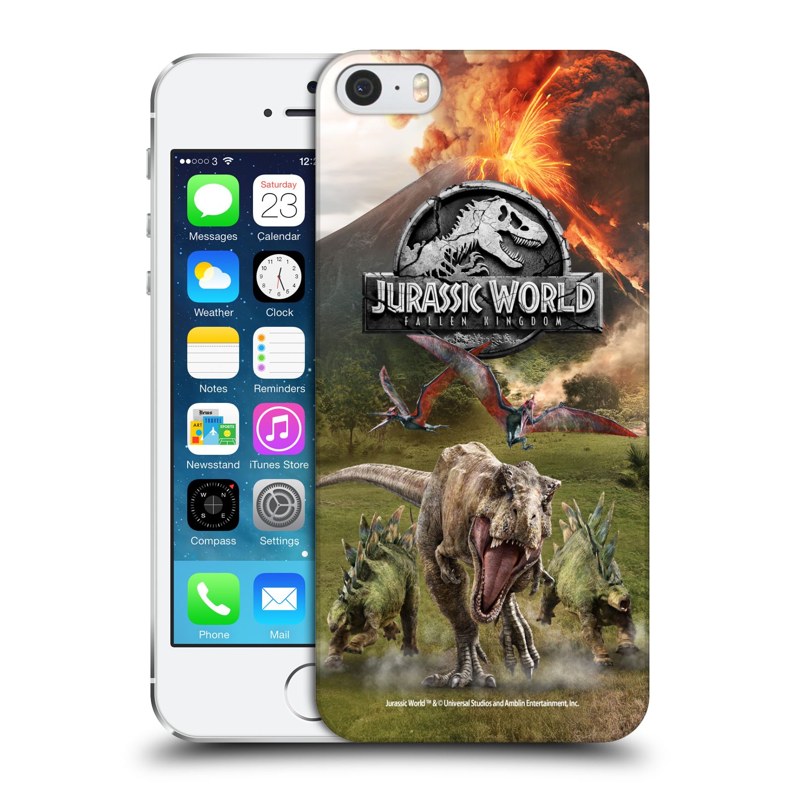 Zadní obal pro mobil Apple Iphone 5/5S/SE 2015 - HEAD CASE - Jurský Svět - Dinosauři sopka