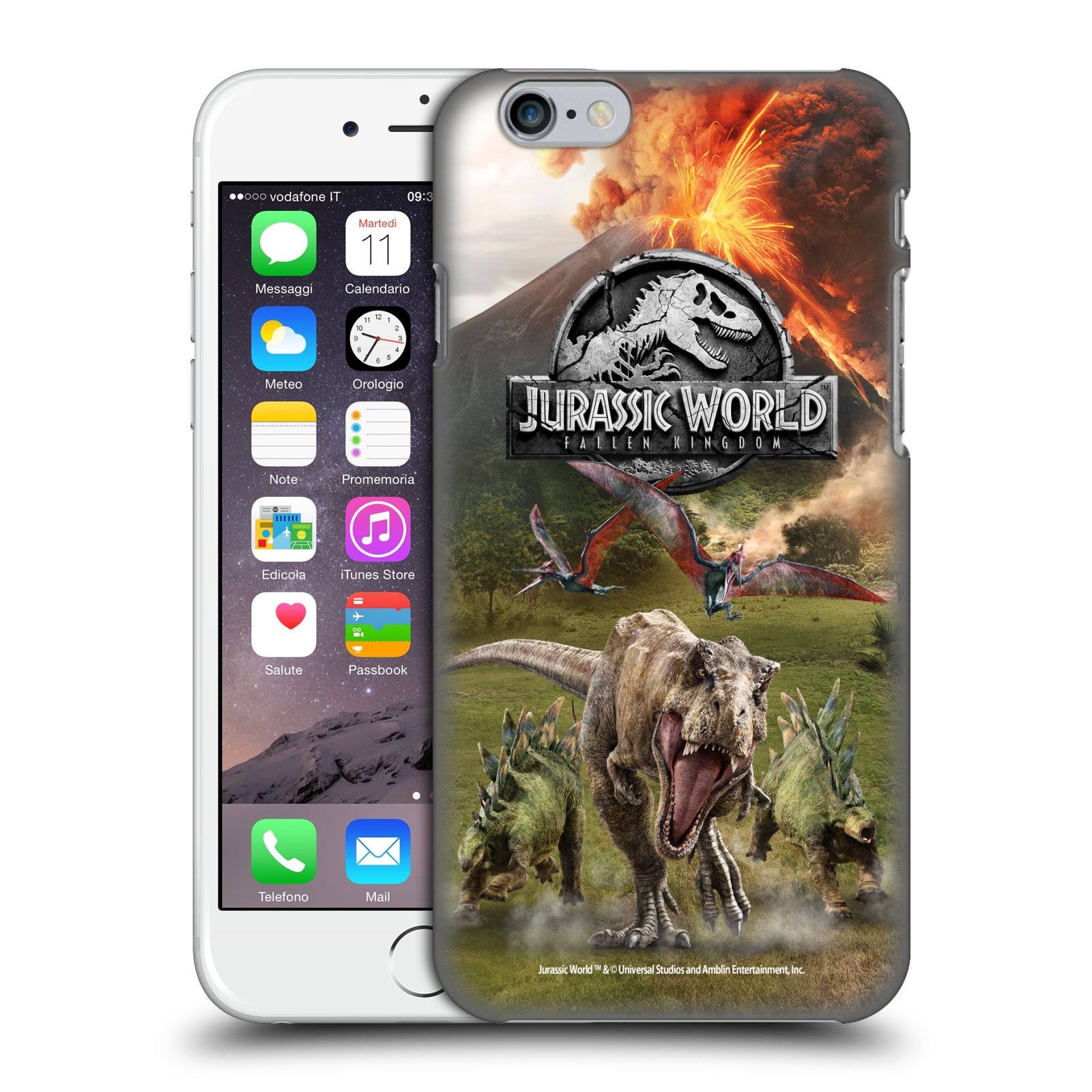 Zadní obal pro mobil Apple Iphone 6/6S - HEAD CASE - Jurský Svět - Dinosauři sopka