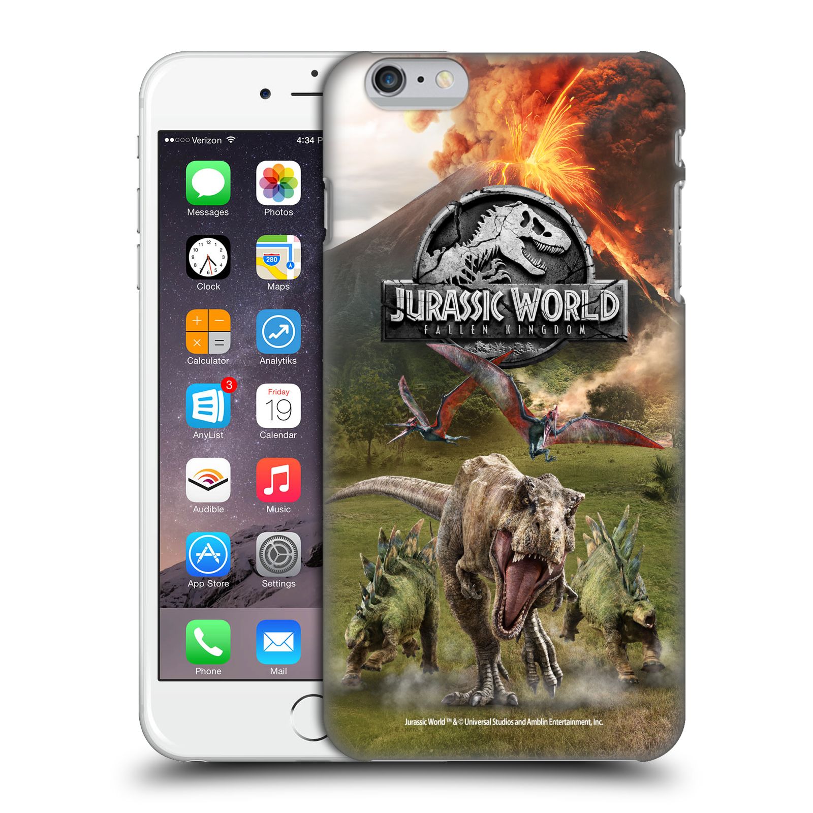 Zadní obal pro mobil Apple Iphone 6 PLUS / 6S PLUS - HEAD CASE - Jurský Svět - Dinosauři sopka