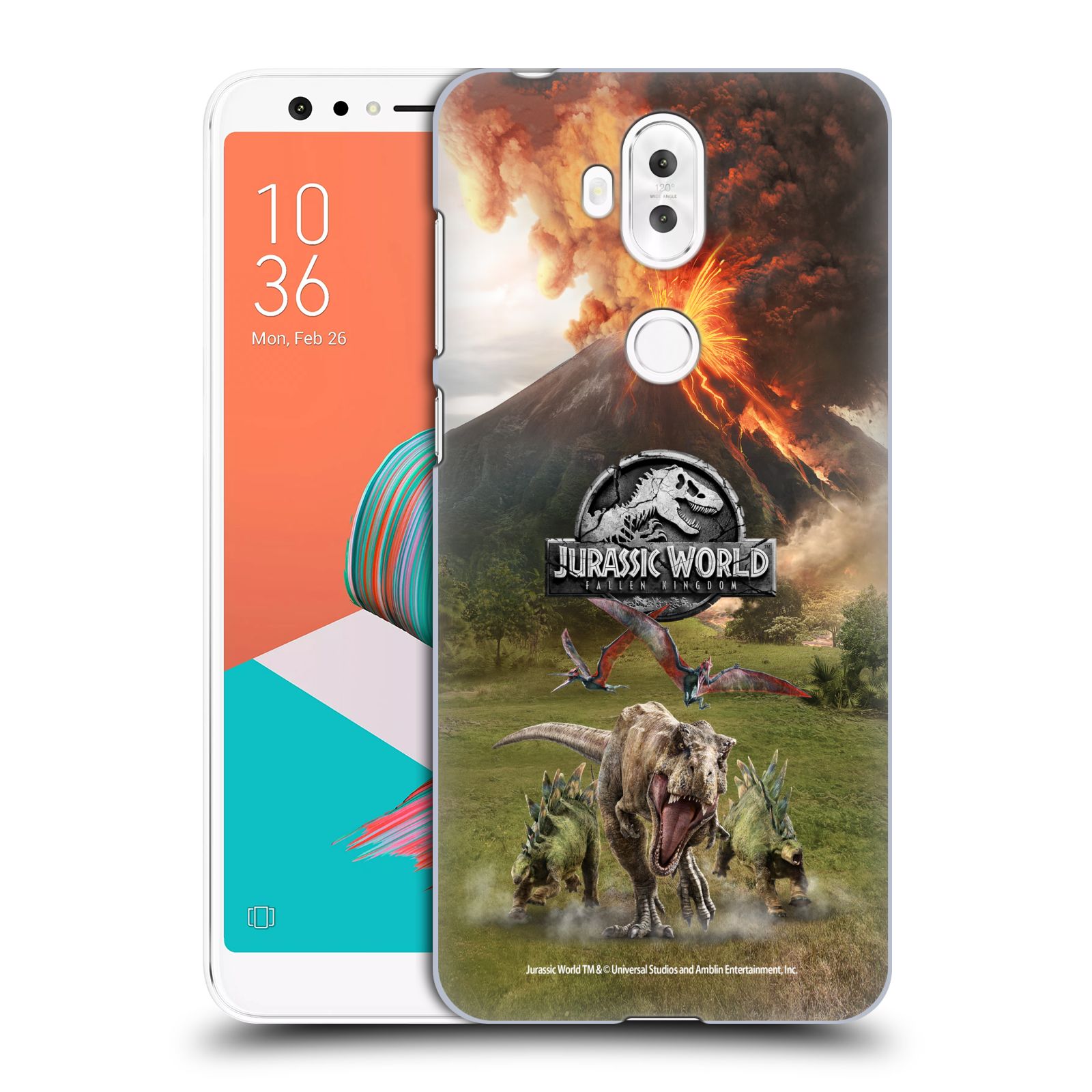 Zadní obal pro mobil Asus Zenfone 5 Lite ZC600KL - HEAD CASE - Jurský Svět - Dinosauři sopka