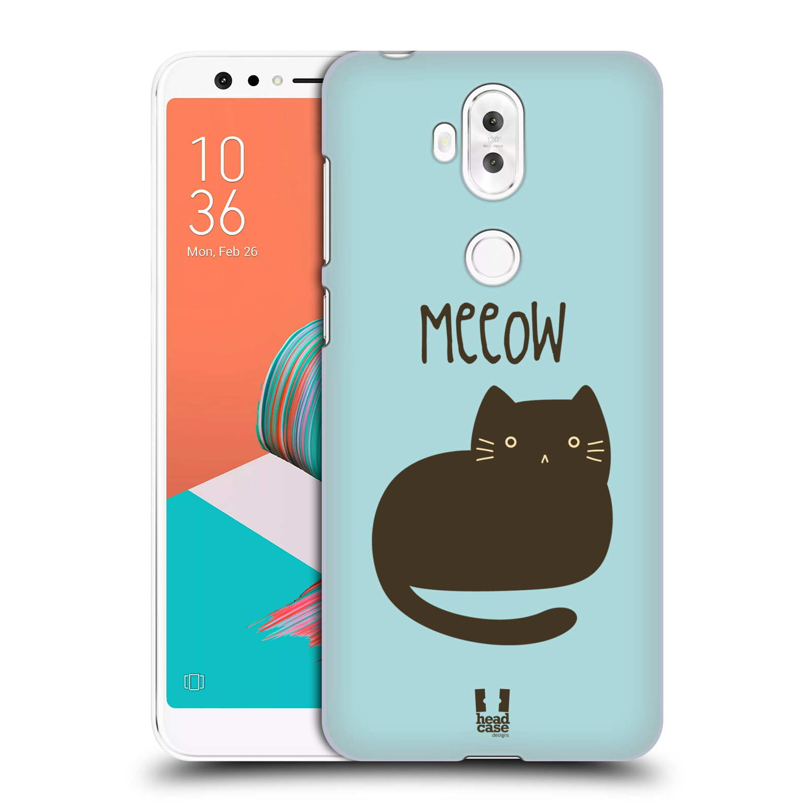 HEAD CASE plastový obal na mobil Asus Zenfone 5 LITE ZC600KL vzor Rozotmilé malé kreslené kočičky BOMBAJSKÁ MODRÁ