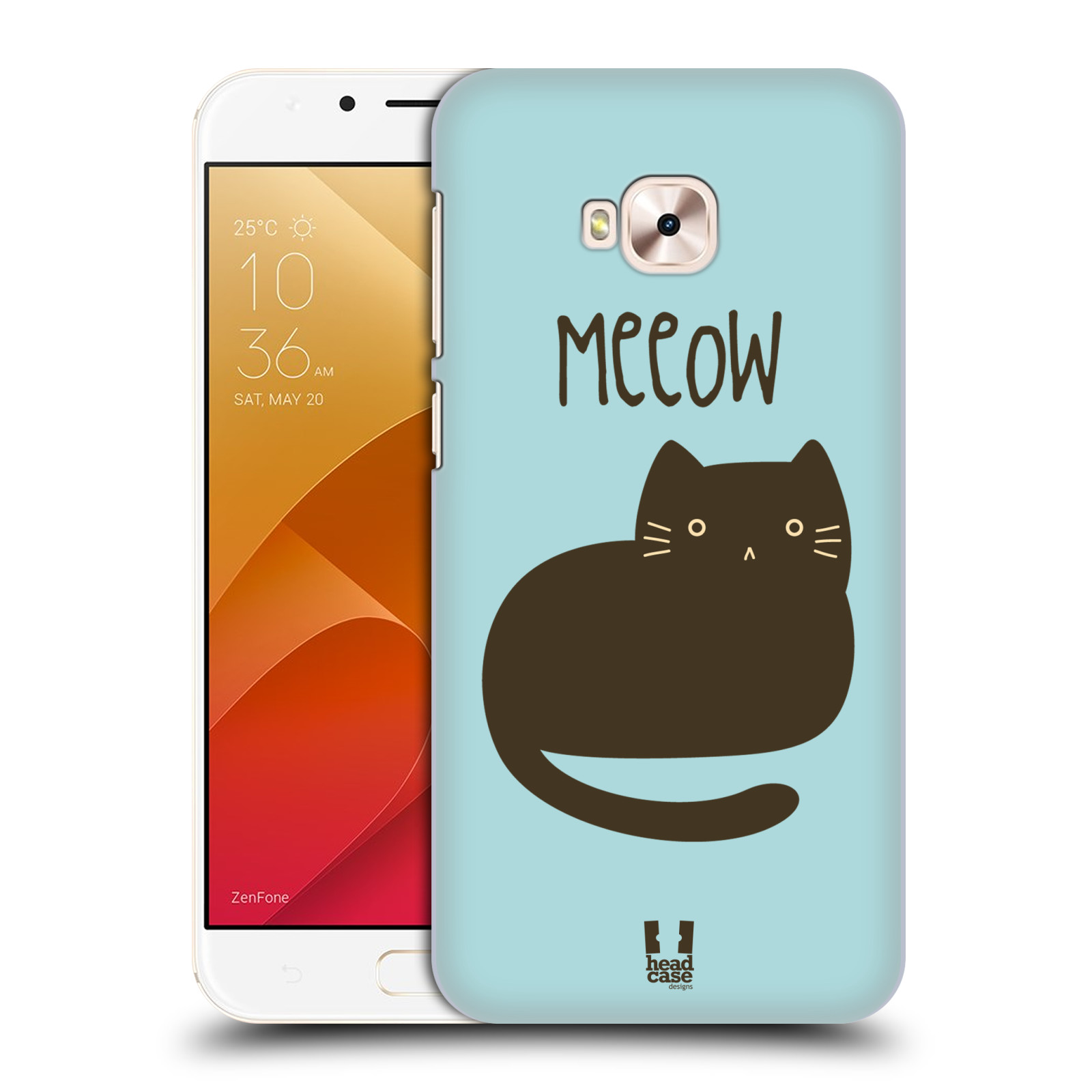 HEAD CASE plastový obal na mobil Asus Zenfone 4 Selfie Pro ZD552KL vzor Rozotmilé malé kreslené kočičky BOMBAJSKÁ MODRÁ