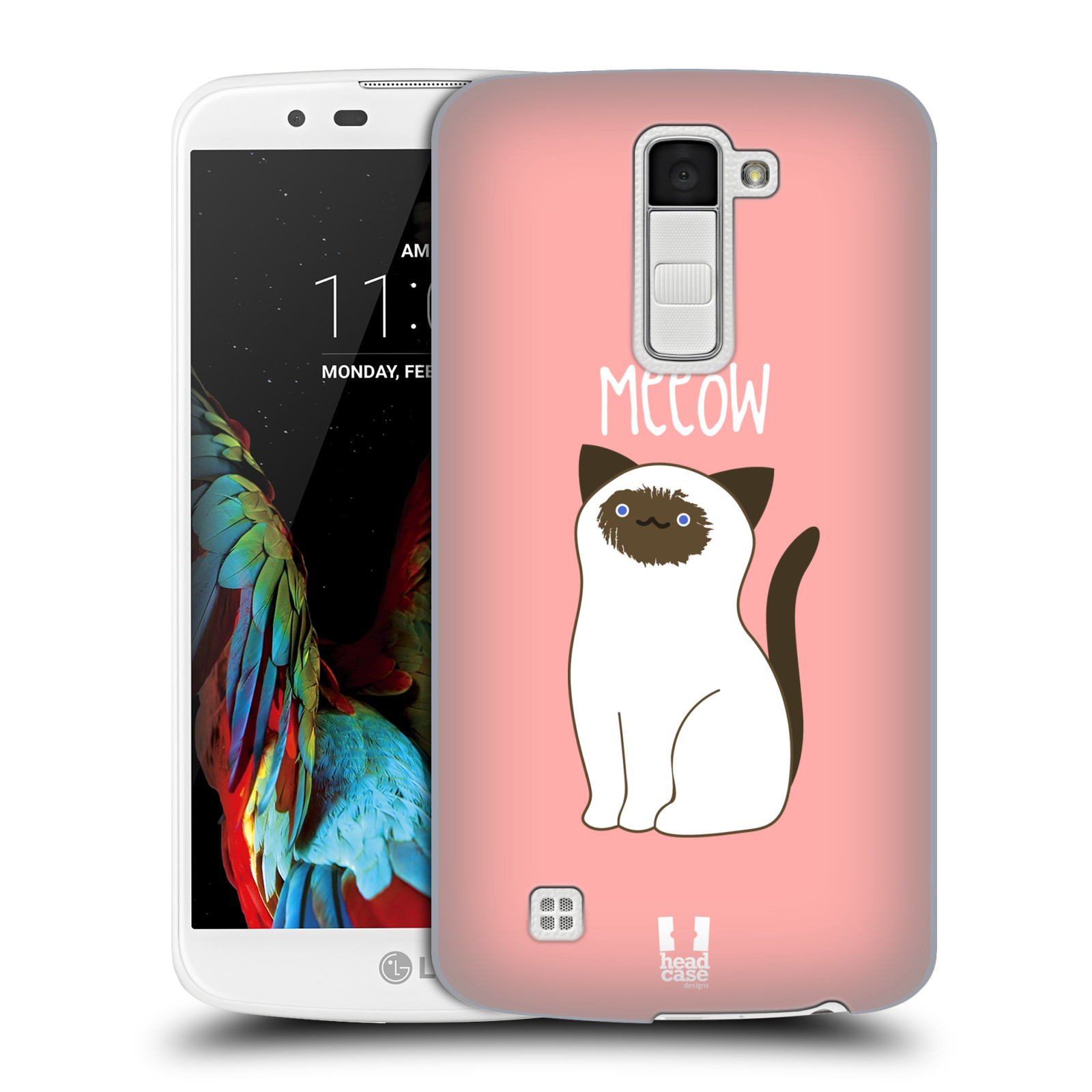 HEAD CASE plastový obal na mobil LG K10 vzor Rozotmilé malé kreslené kočičky SIAMSKÁ RŮŽOVÁ