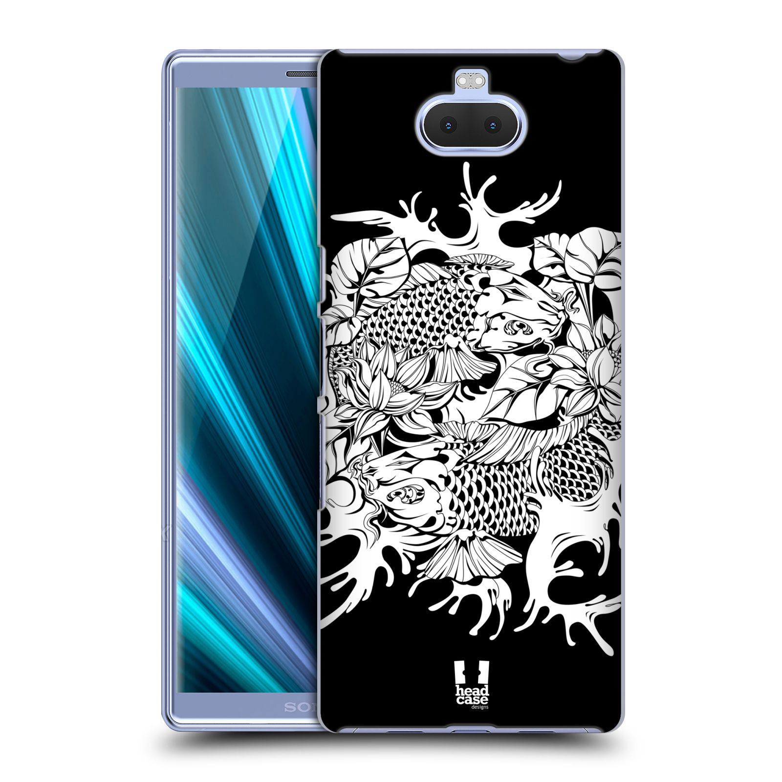 Pouzdro na mobil Sony Xperia 10 - Head Case - vzor Tetování ryba utsuri
