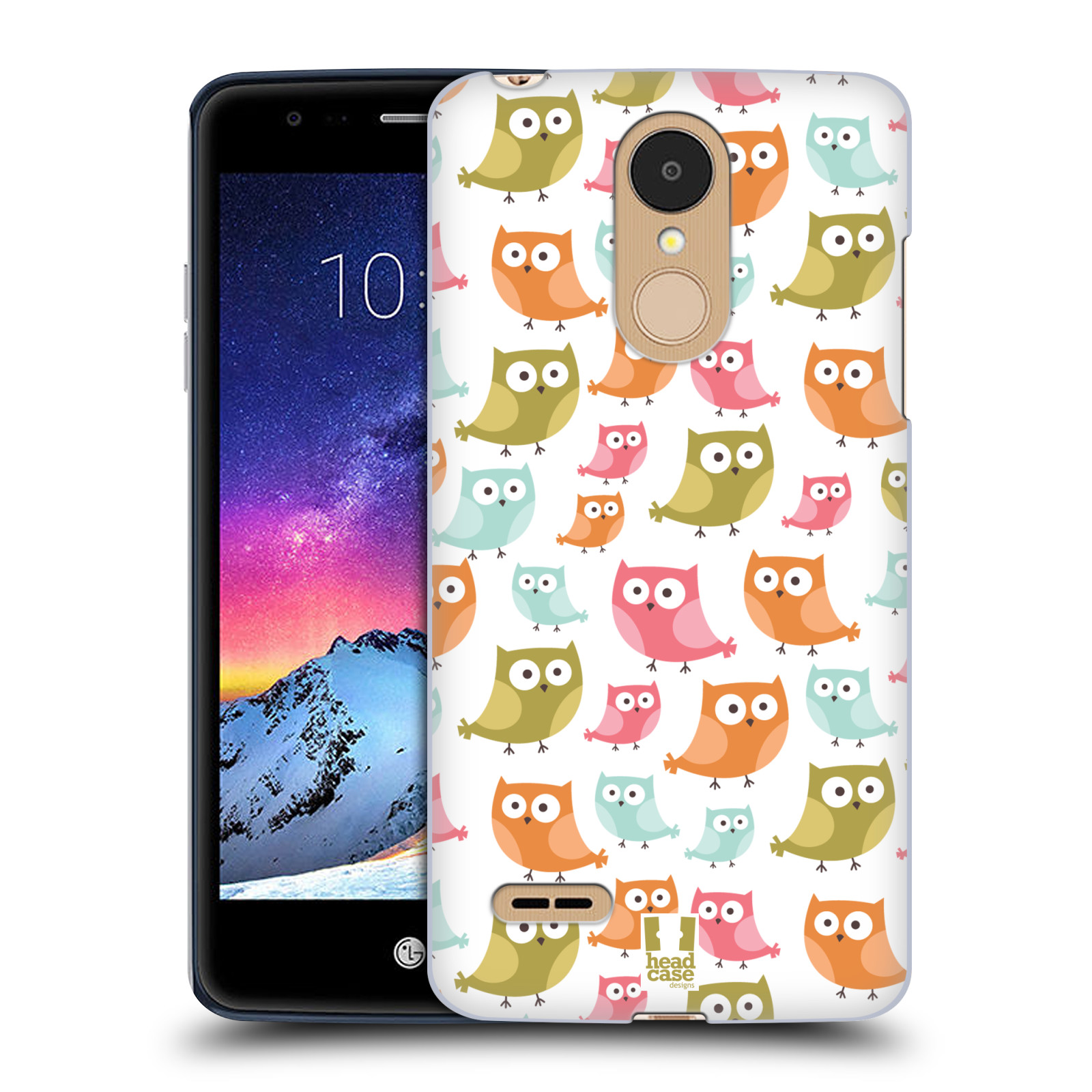 HEAD CASE plastový obal na mobil LG K9 / K8 2018 vzor Malé roztomilé sovičky barevná kombinace