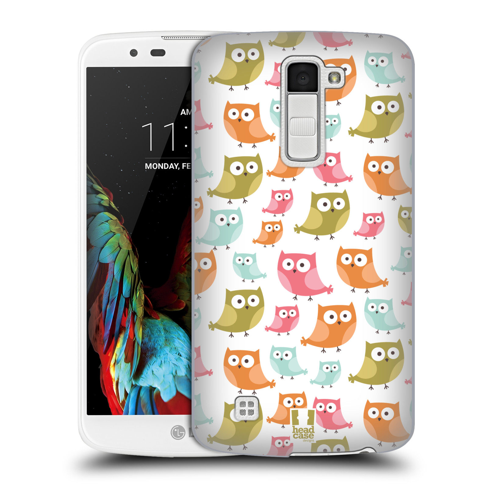HEAD CASE plastový obal na mobil LG K10 vzor Malé roztomilé sovičky barevná kombinace