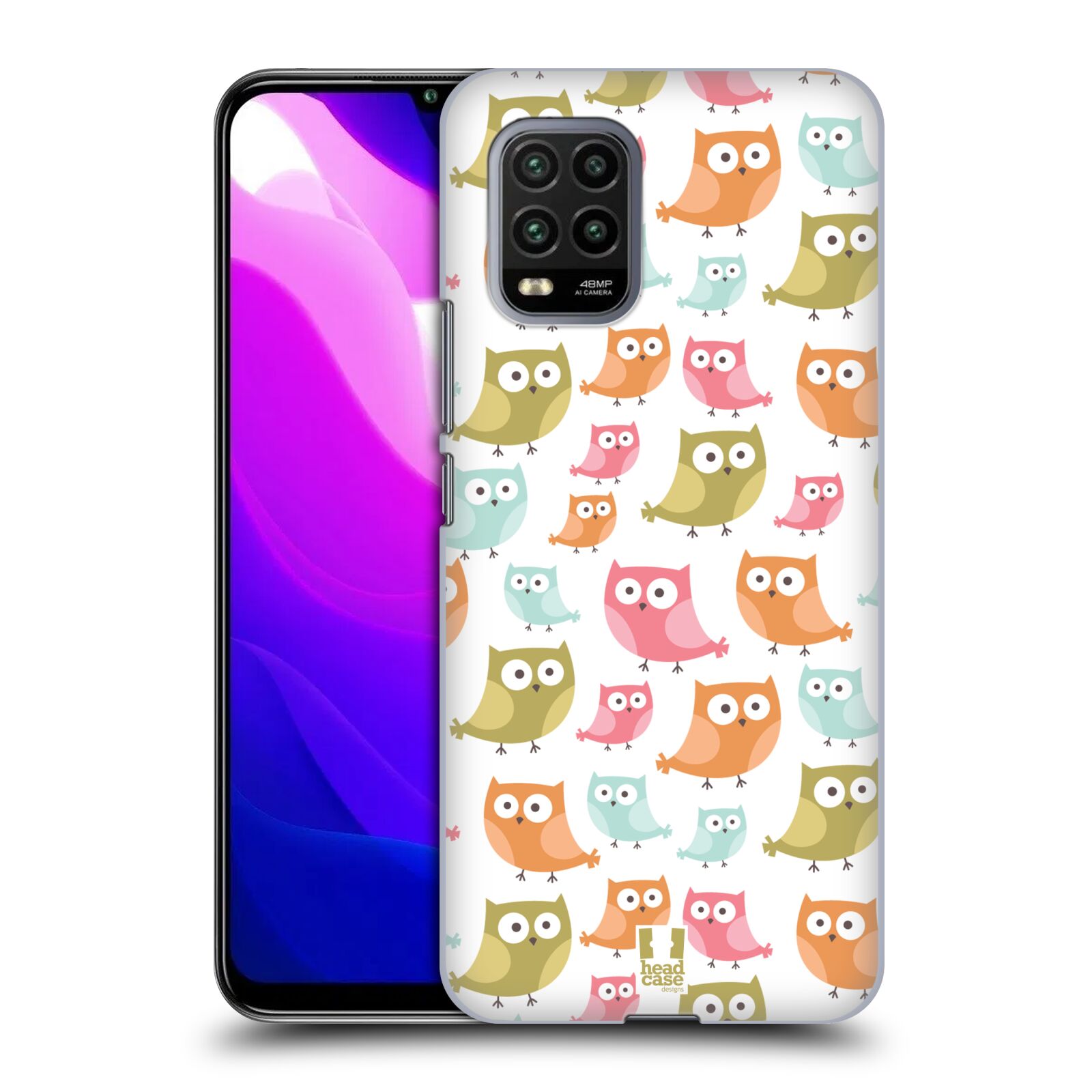 Zadní kryt, obal na mobil Xiaomi Mi 10 LITE vzor Malé roztomilé sovičky barevná kombinace