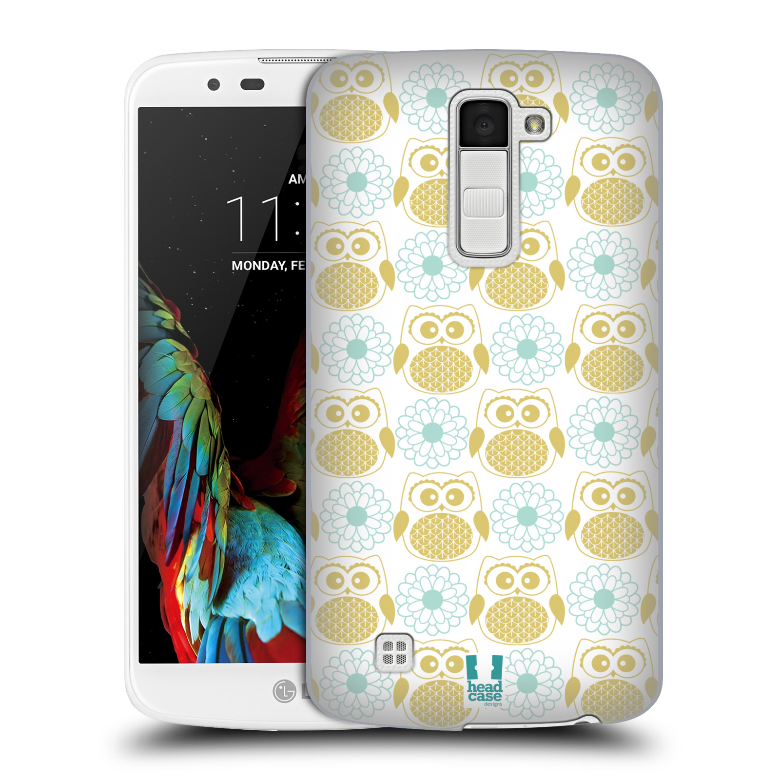 HEAD CASE plastový obal na mobil LG K10 vzor Malé roztomilé sovičky květy