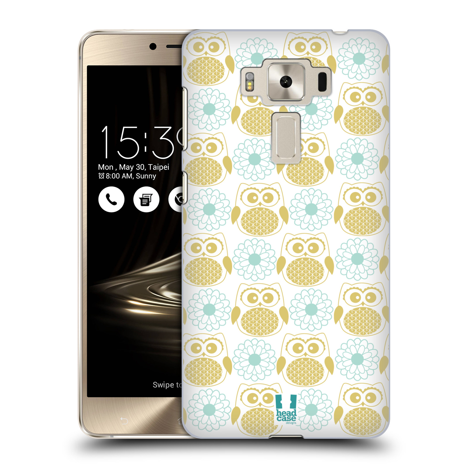HEAD CASE plastový obal na mobil Asus Zenfone 3 DELUXE ZS550KL vzor Malé roztomilé sovičky květy
