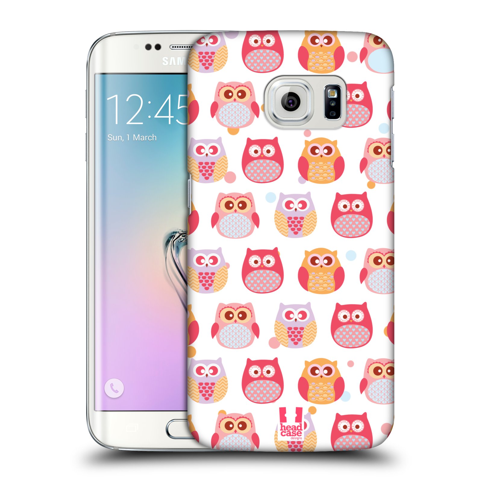 HEAD CASE plastový obal na mobil SAMSUNG Galaxy S6 EDGE (G9250, G925, G925F) vzor Malé roztomilé sovičky malí nezbedové