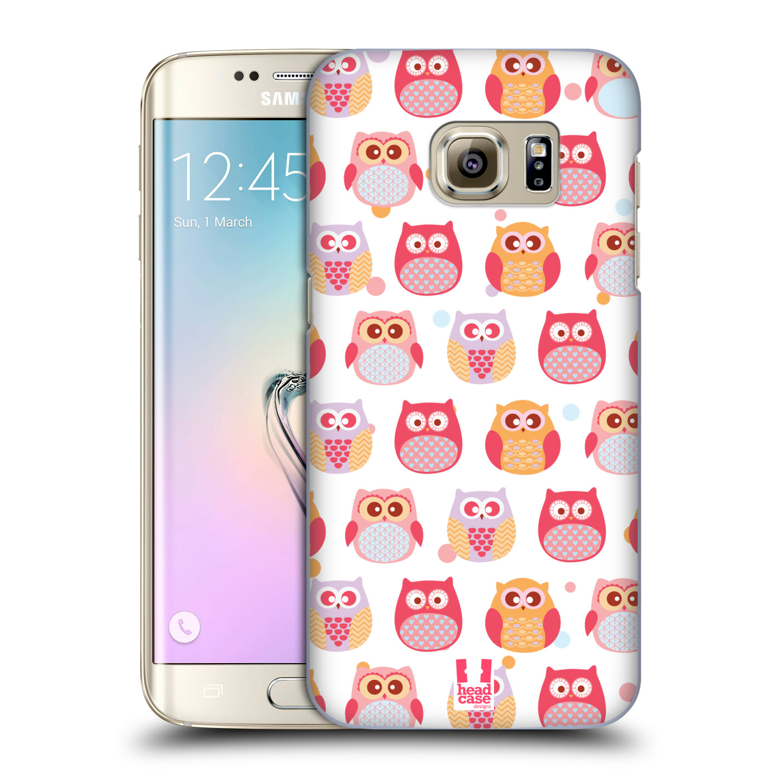HEAD CASE plastový obal na mobil SAMSUNG GALAXY S7 EDGE vzor Malé roztomilé sovičky malí nezbedové