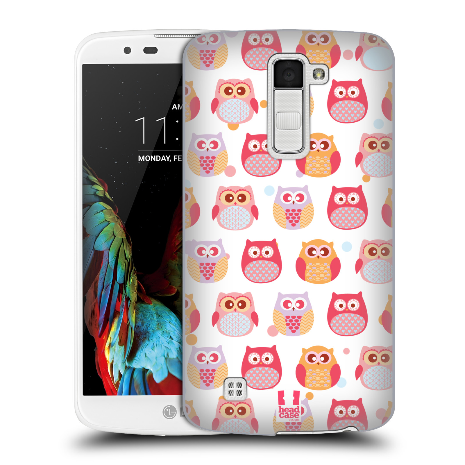 HEAD CASE plastový obal na mobil LG K10 vzor Malé roztomilé sovičky malí nezbedové