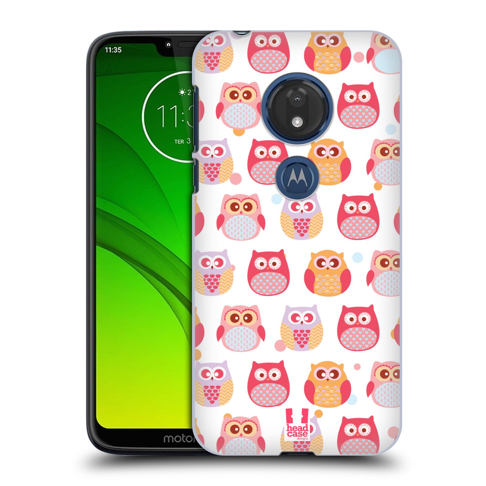 Pouzdro na mobil Motorola Moto G7 Play vzor Malé roztomilé sovičky malí nezbedové