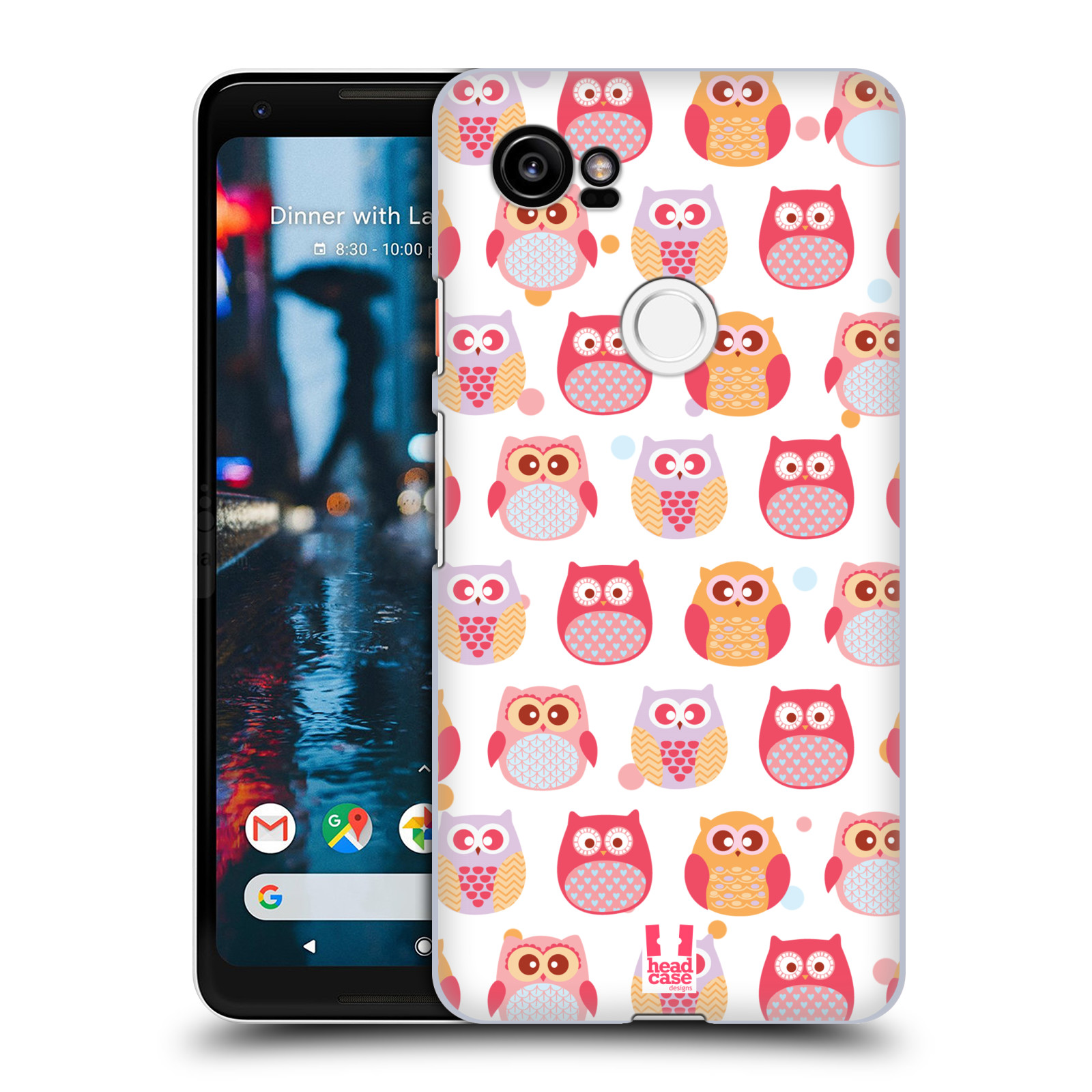 HEAD CASE plastový obal na mobil Google Pixel 2 XL vzor Malé roztomilé sovičky malí nezbedové
