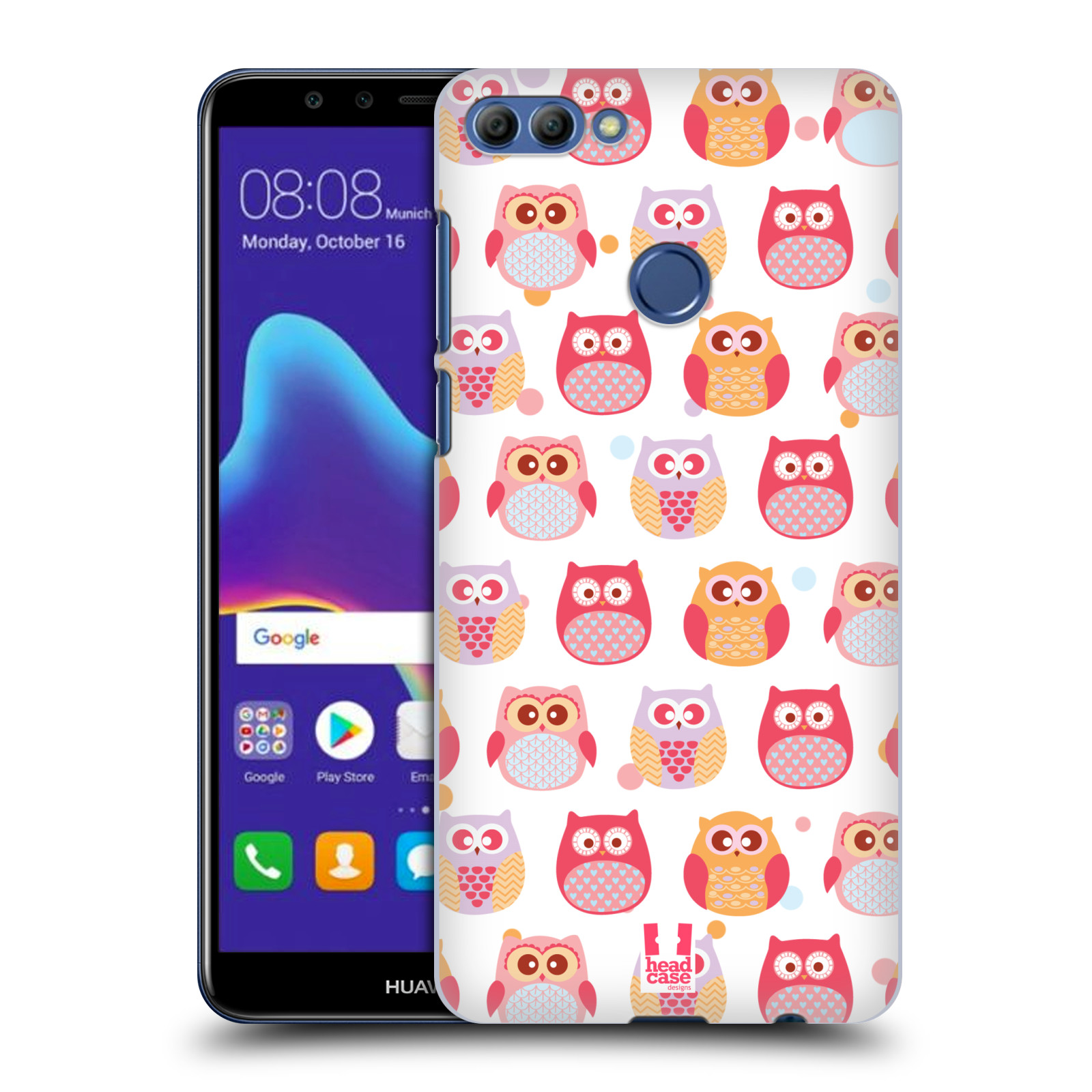 HEAD CASE plastový obal na mobil Huawei Y9 2018 vzor Malé roztomilé sovičky malí nezbedové