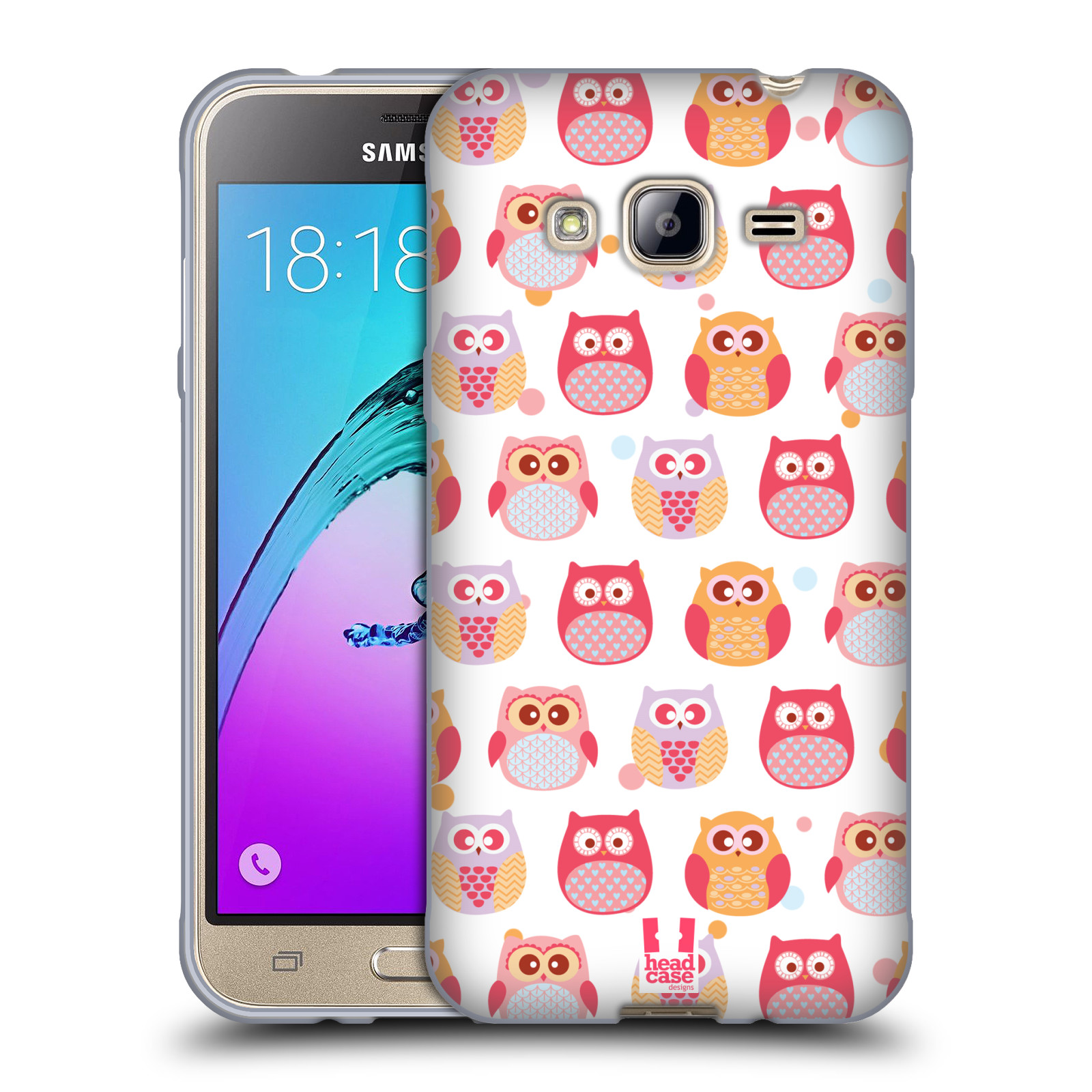HEAD CASE silikonový obal na mobil Samsung Galaxy J3, J3 2016 vzor Malé roztomilé sovičky malí nezbedové