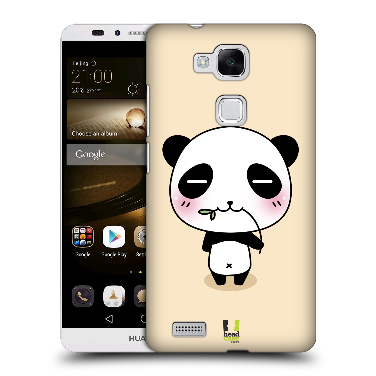 HEAD CASE plastový obal na mobil Huawei Mate 7 vzor Roztomilá panda krémová