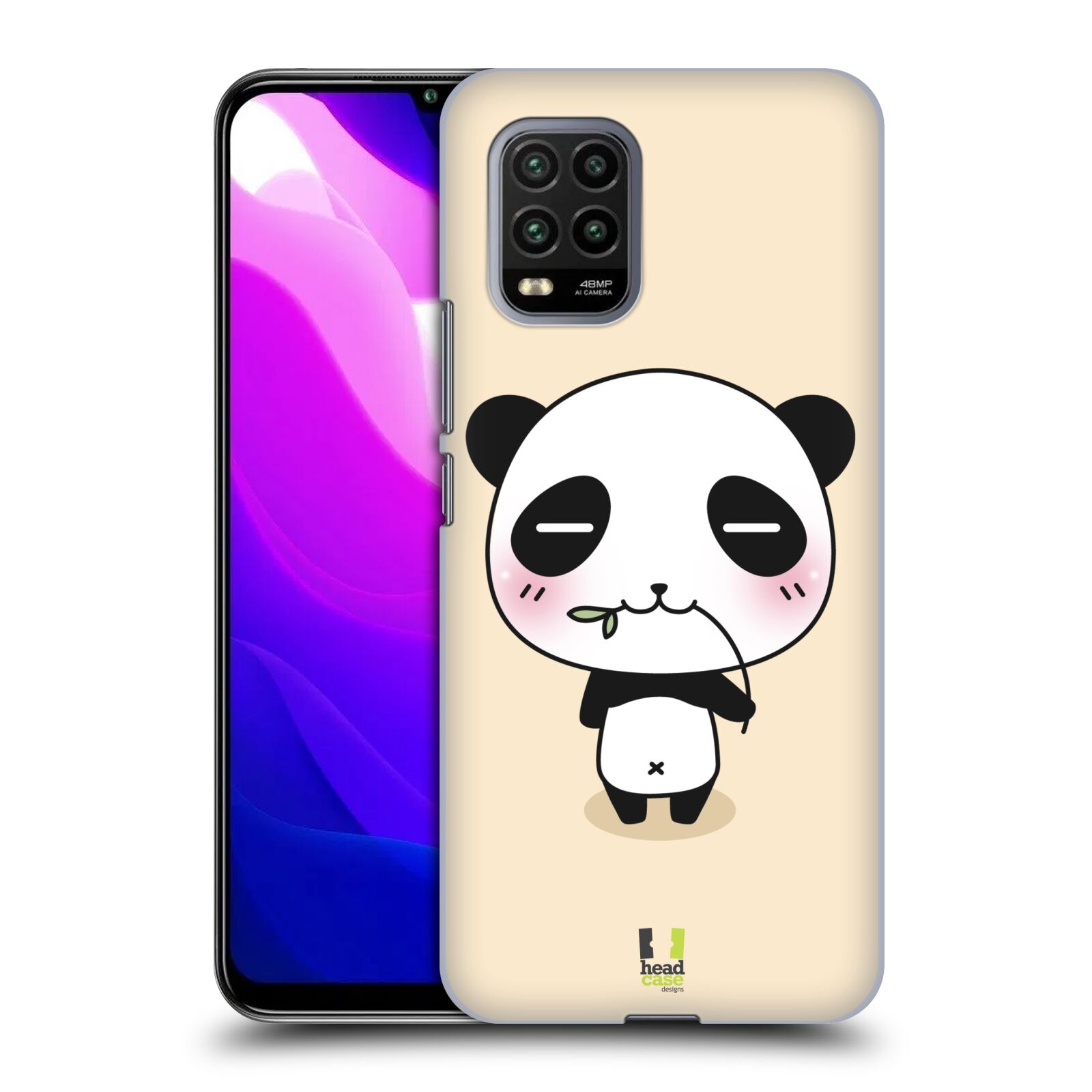 Zadní kryt, obal na mobil Xiaomi Mi 10 LITE vzor Roztomilá panda krémová